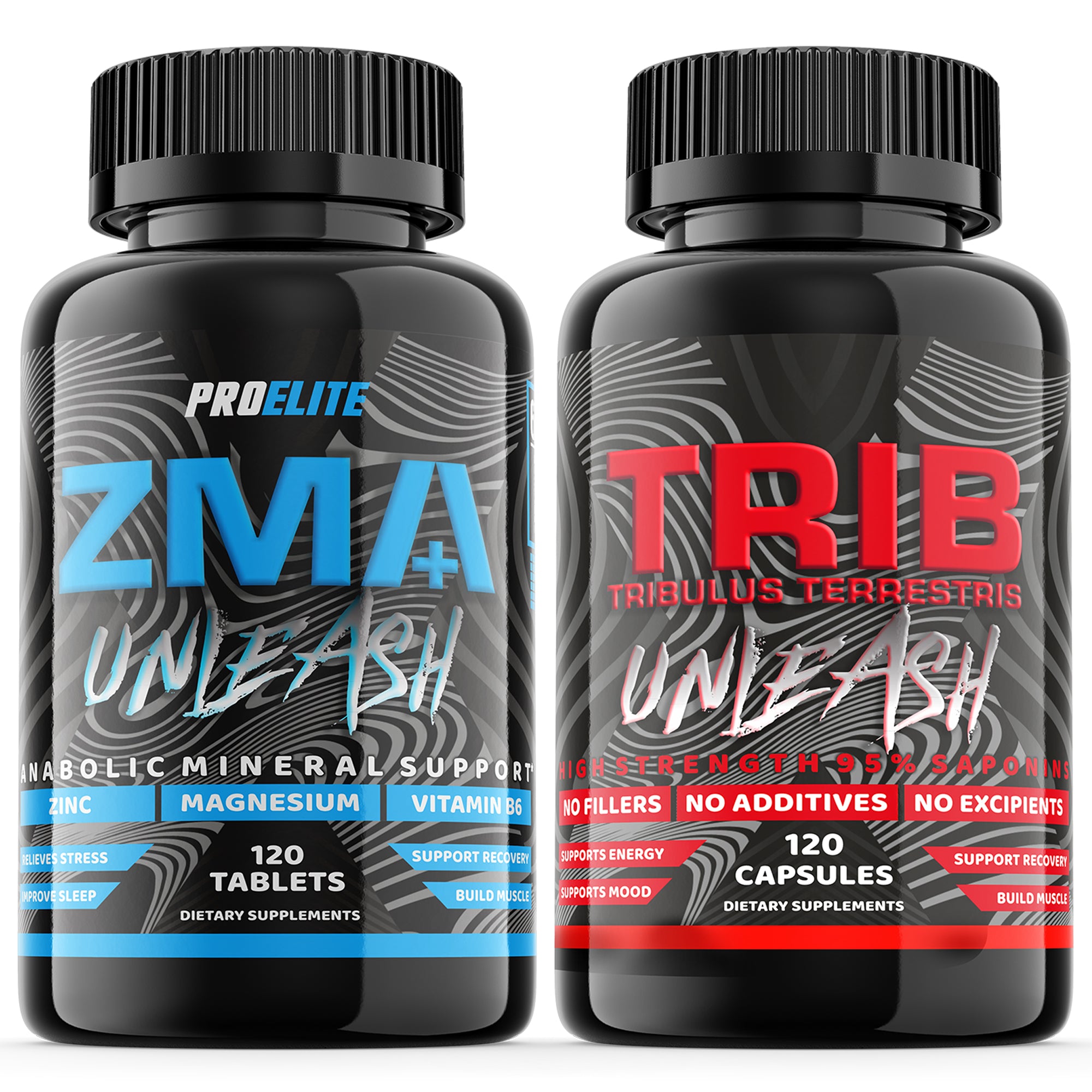 ZMB6+ - 120 Tablets (Bottle) + Tribulus Terrestris - 120 Capsules (Bottle) | Pro-Elite