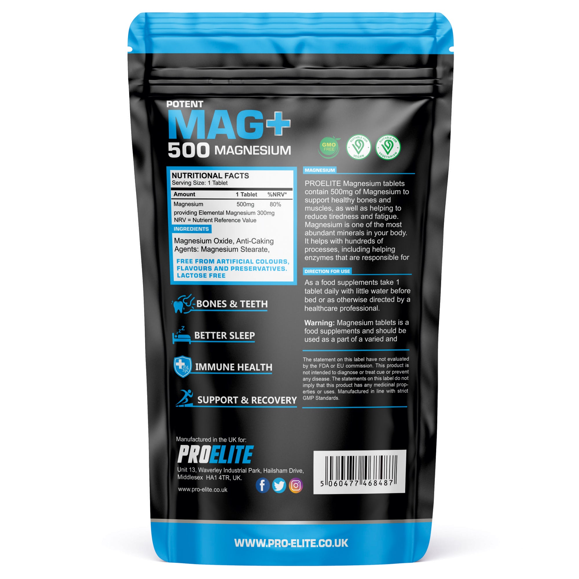 Magnesium Tablets | Pro-Elite
