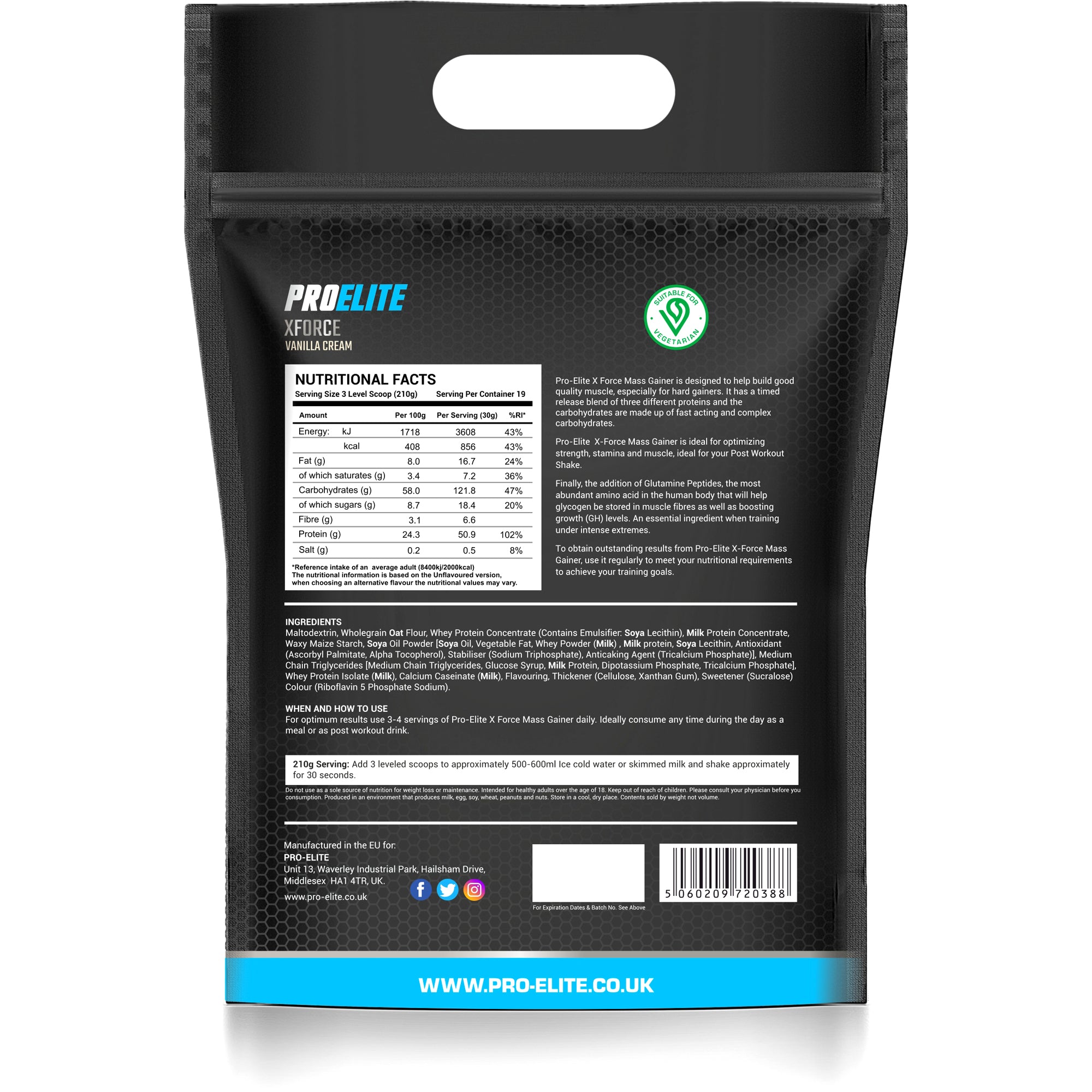 XForce Mass Gainer Pouch | Pro-Elite