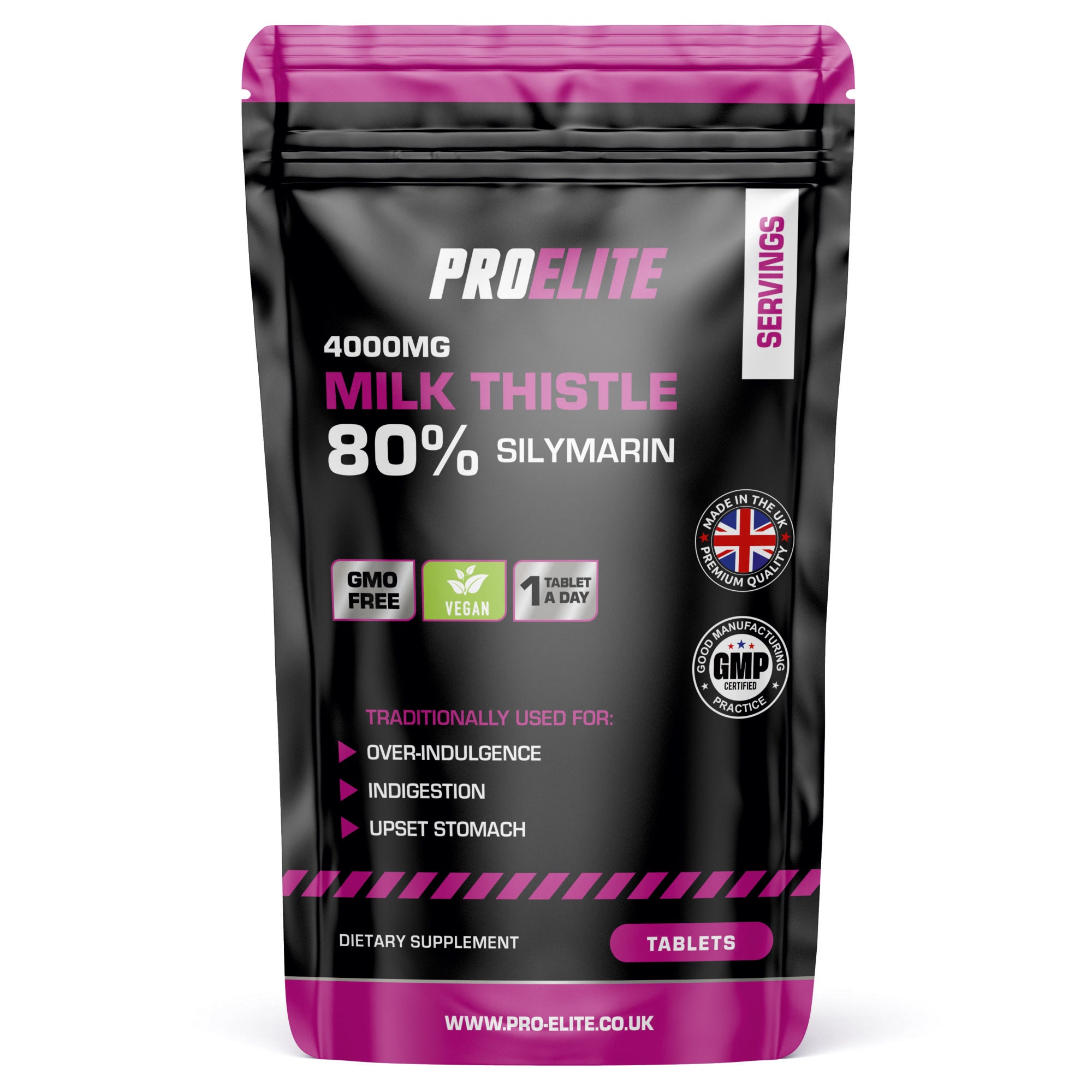 Pro-Elite Milk Thistle 40:1 Extract Vegan Tablets