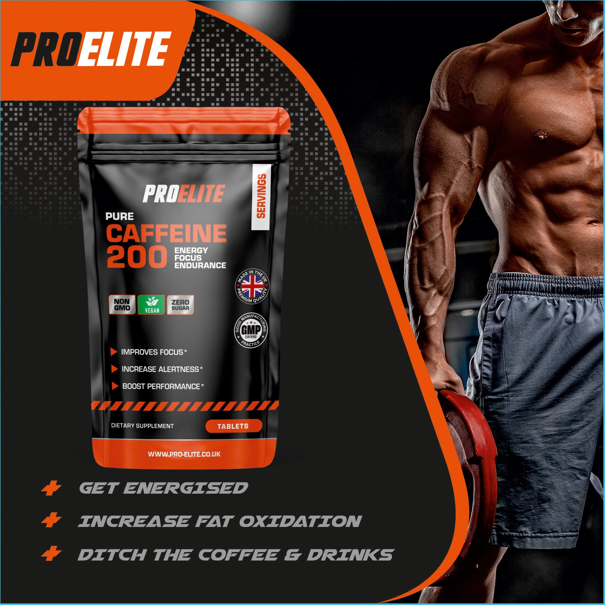 PROELITE Caffeine Vegan Tablets