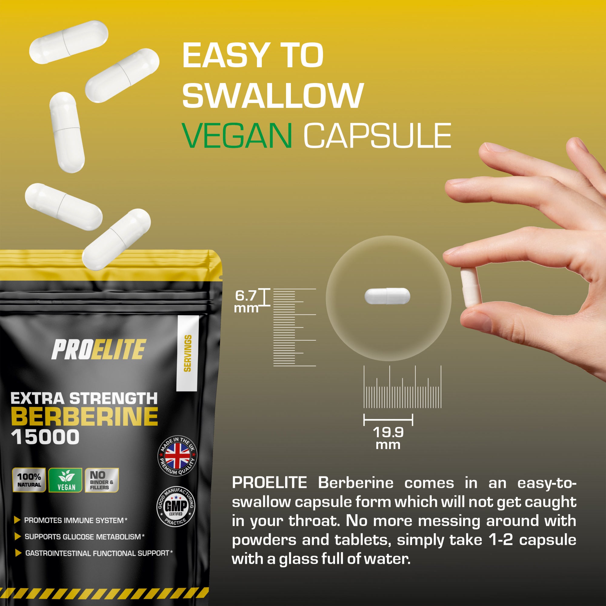 Berberine Vegan Capsules | Pro-Elite