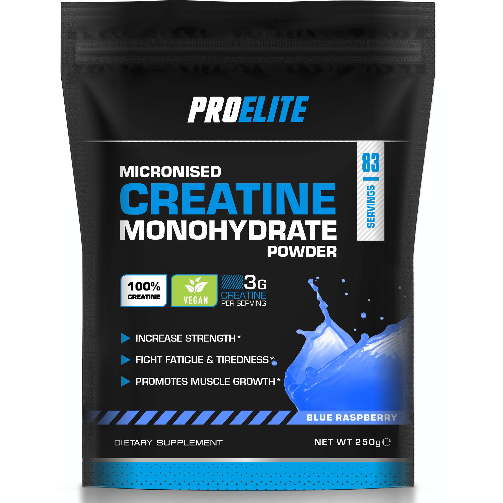 Creatine Monohydrate Pouch 250g | Pro-Elite