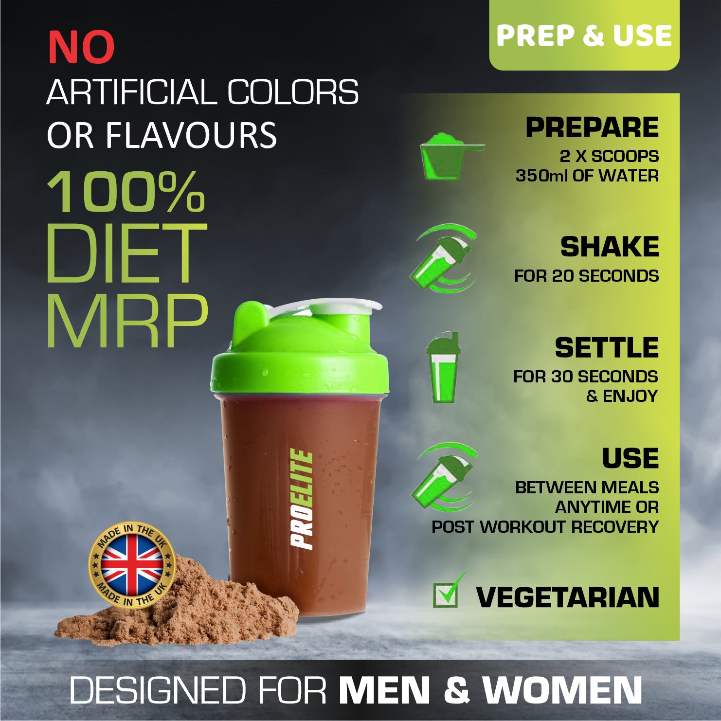 PROELITE Diet Whey Meal 4.4kg Bucket