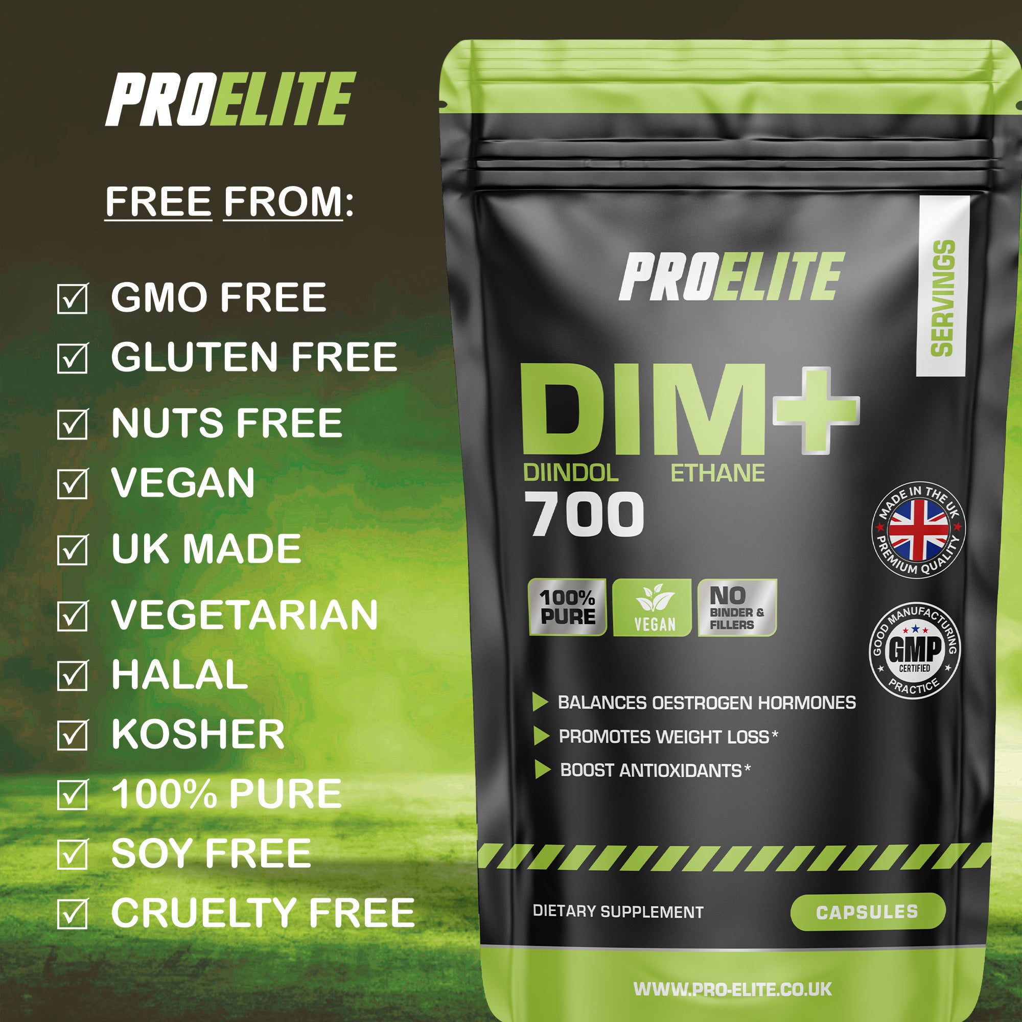DIM Vegan Capsules | Pro-Elite