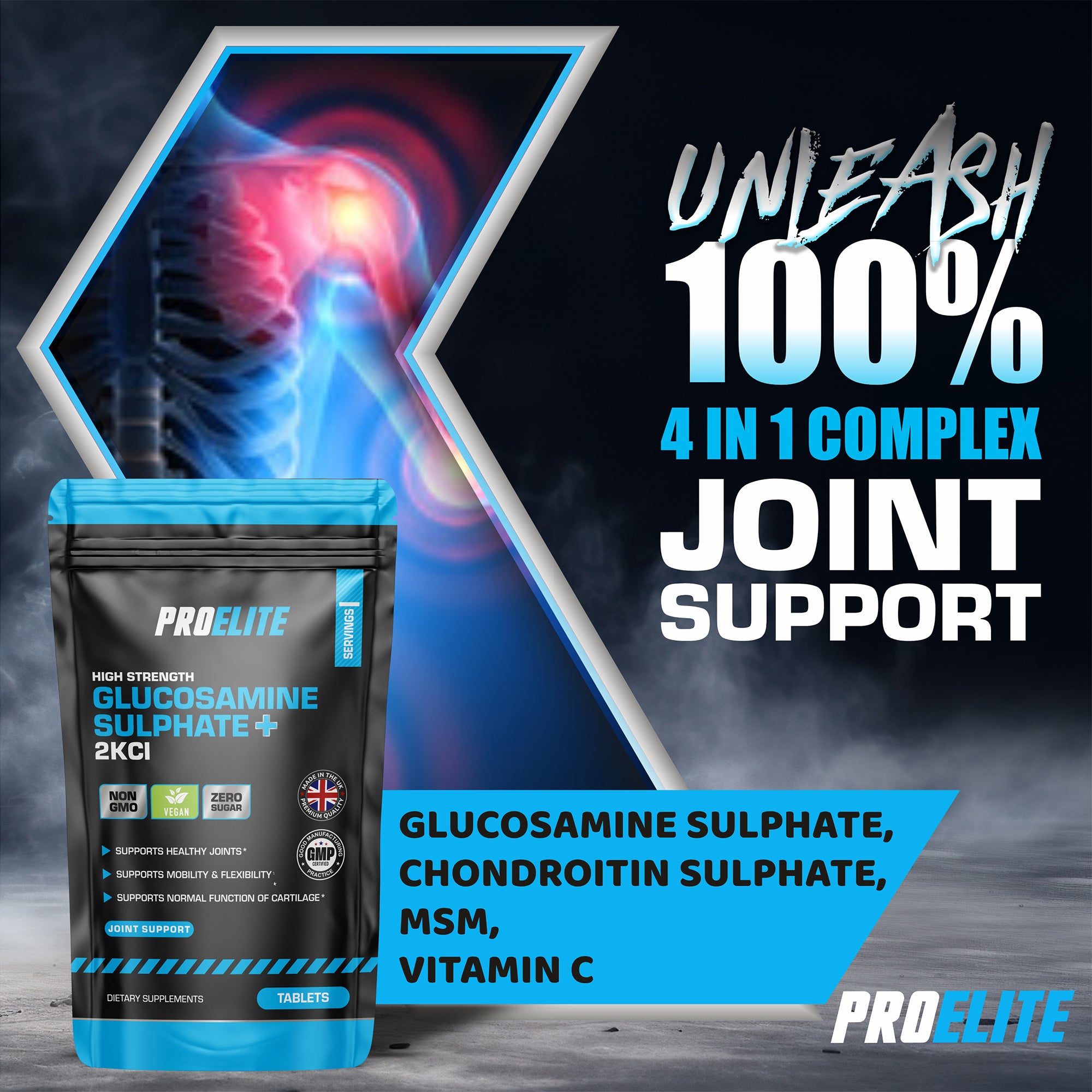 PROELITE Glucosamine 2KCI Tablets