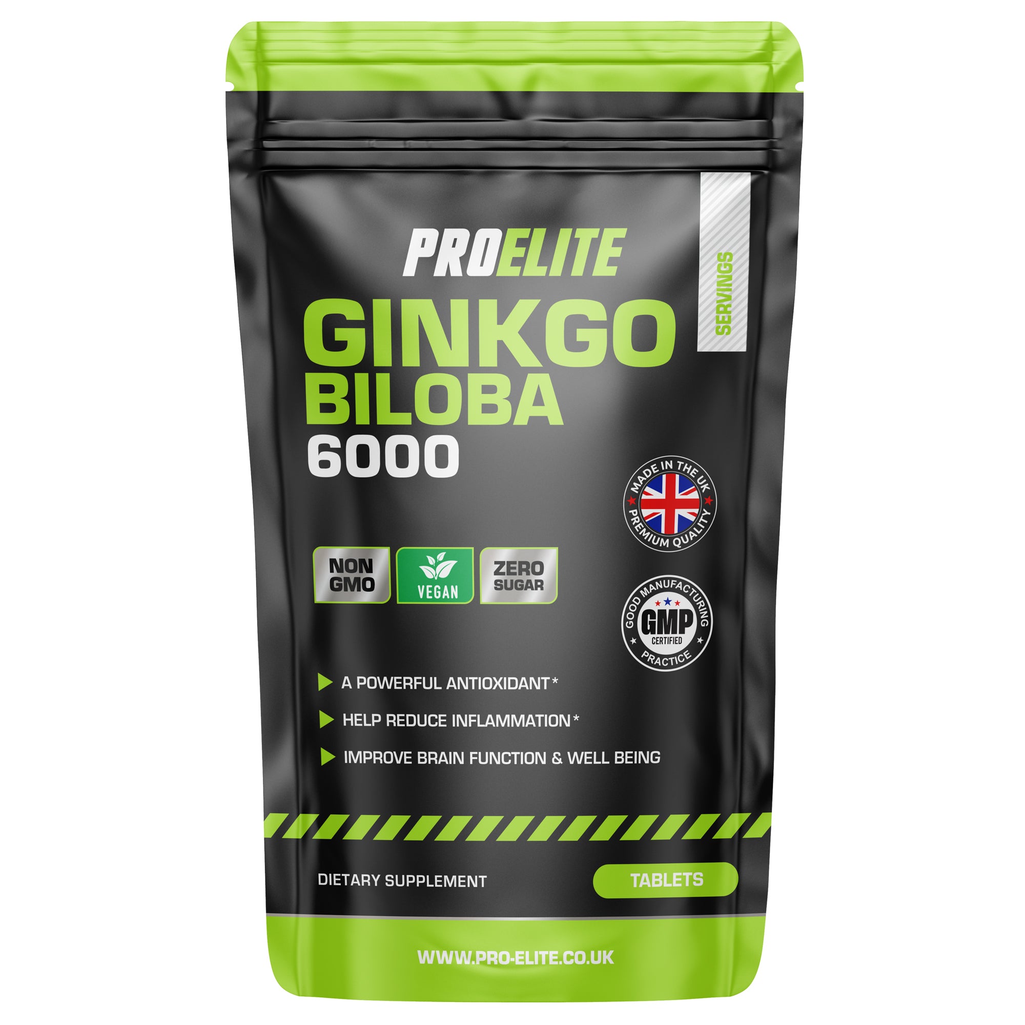 PROELITE Ginkgo Biloba 6000 Vegan Tablets