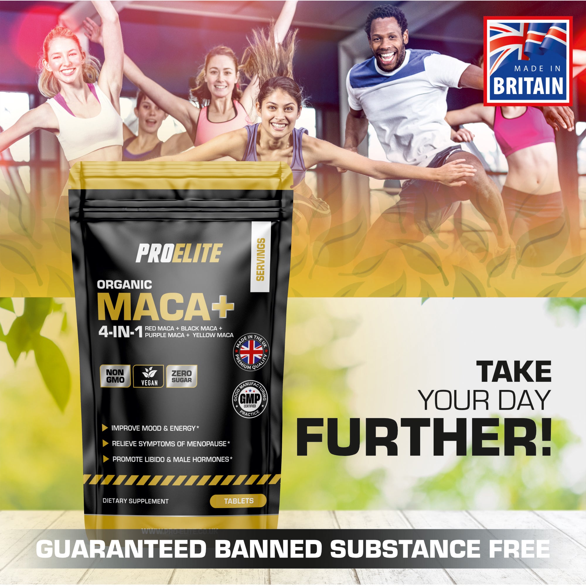 PROELITE Maca Root 5:1 Extract Vegan Tablets