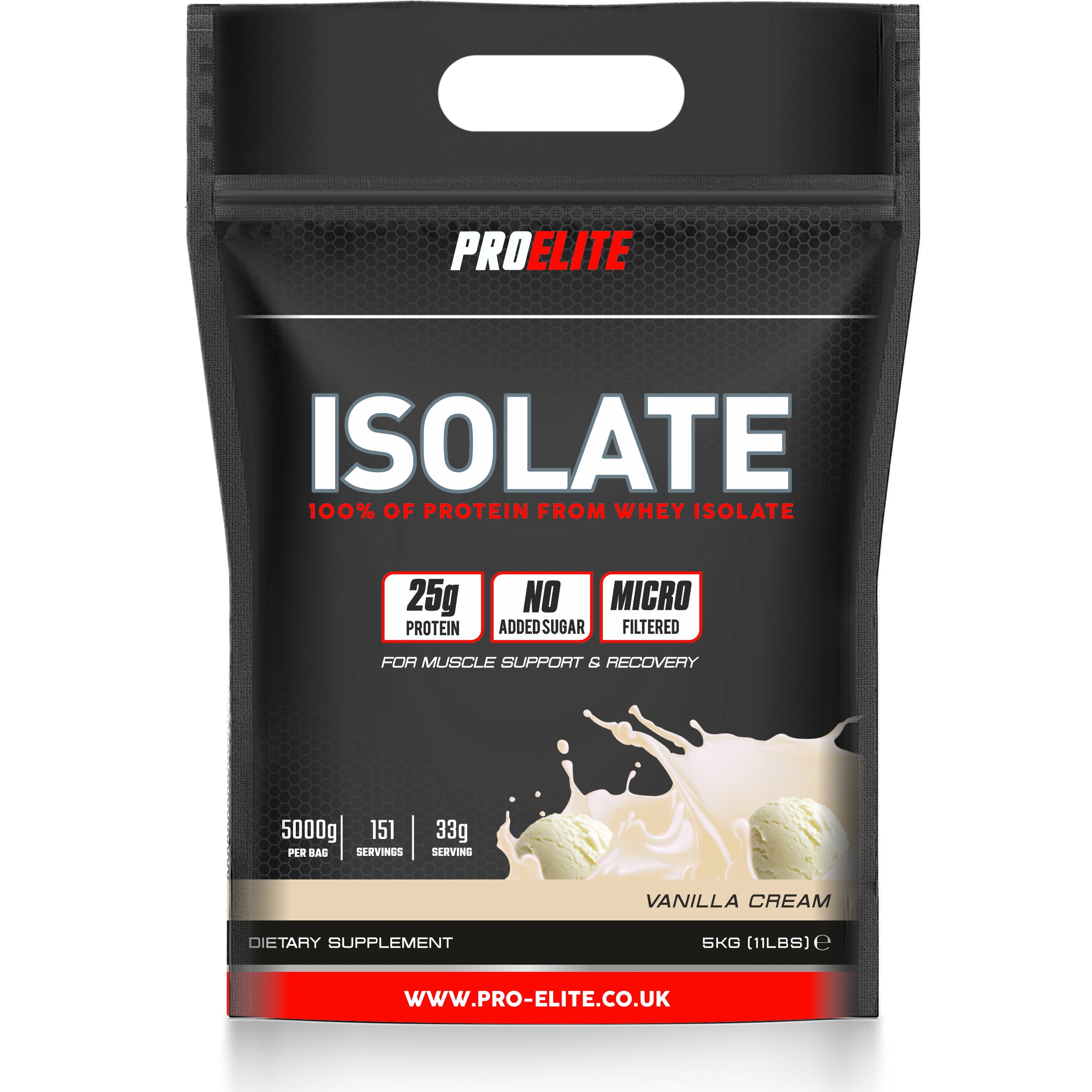 Whey Isolate Protein Powder 1kg, 2.5kg & 5kg | Pro-Elite