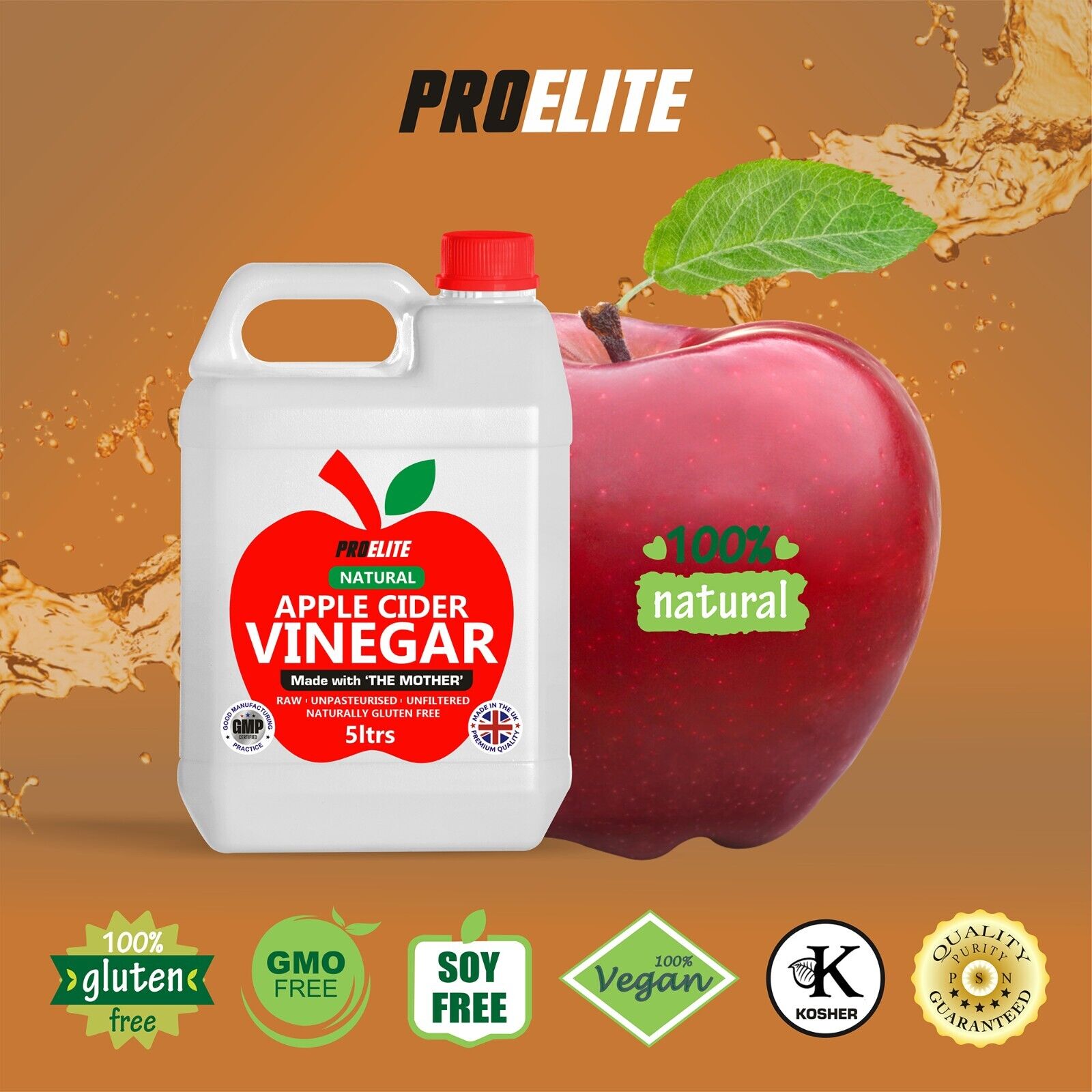 Apple Cider Vinegar with Mother | Pro-Elite