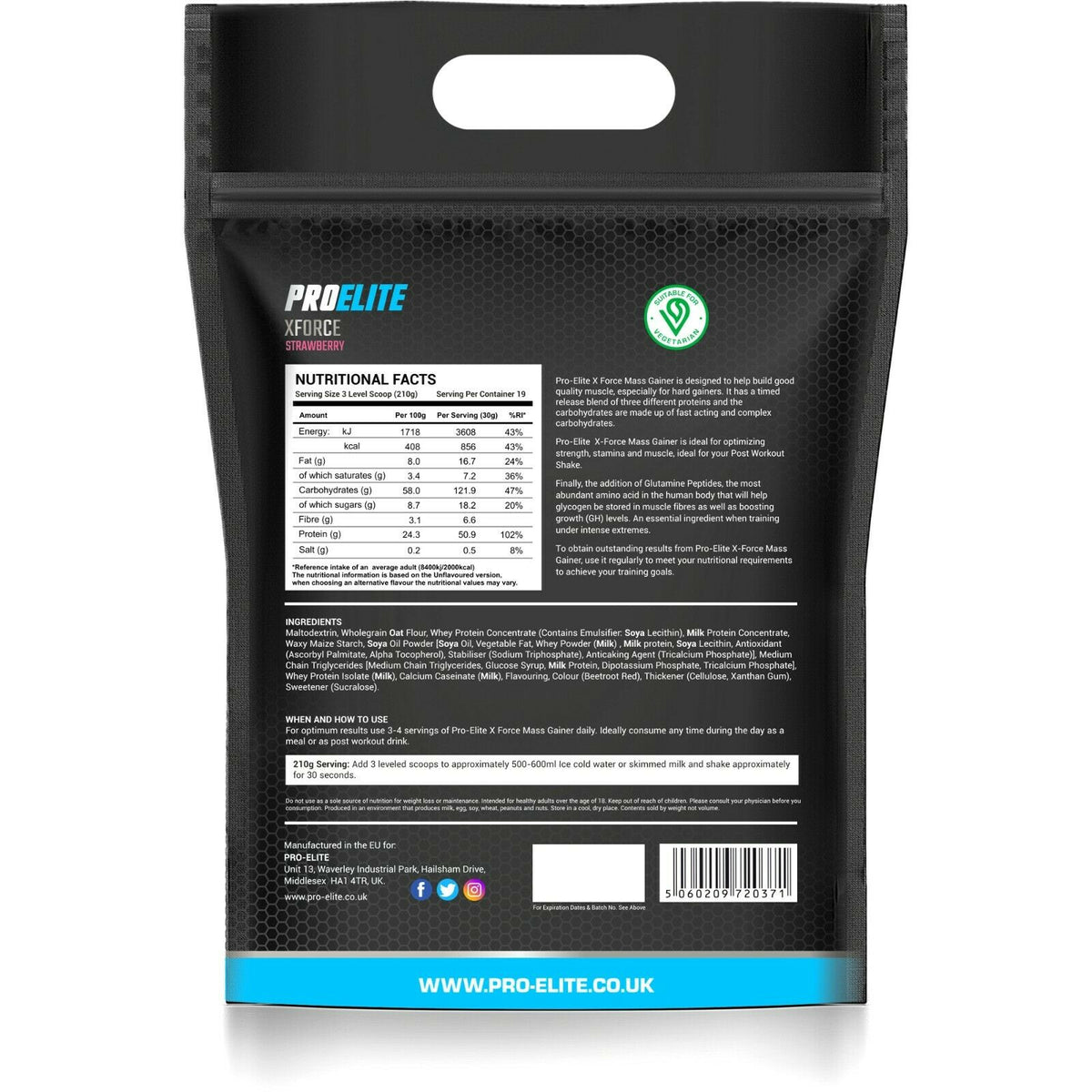 XForce Mass Gainer Pouch | Pro-Elite