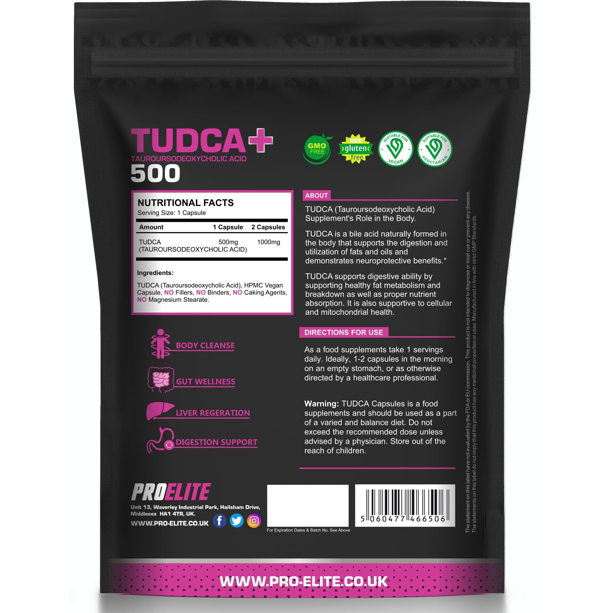 TUDCA Vegan Capsules | Pro-Elite