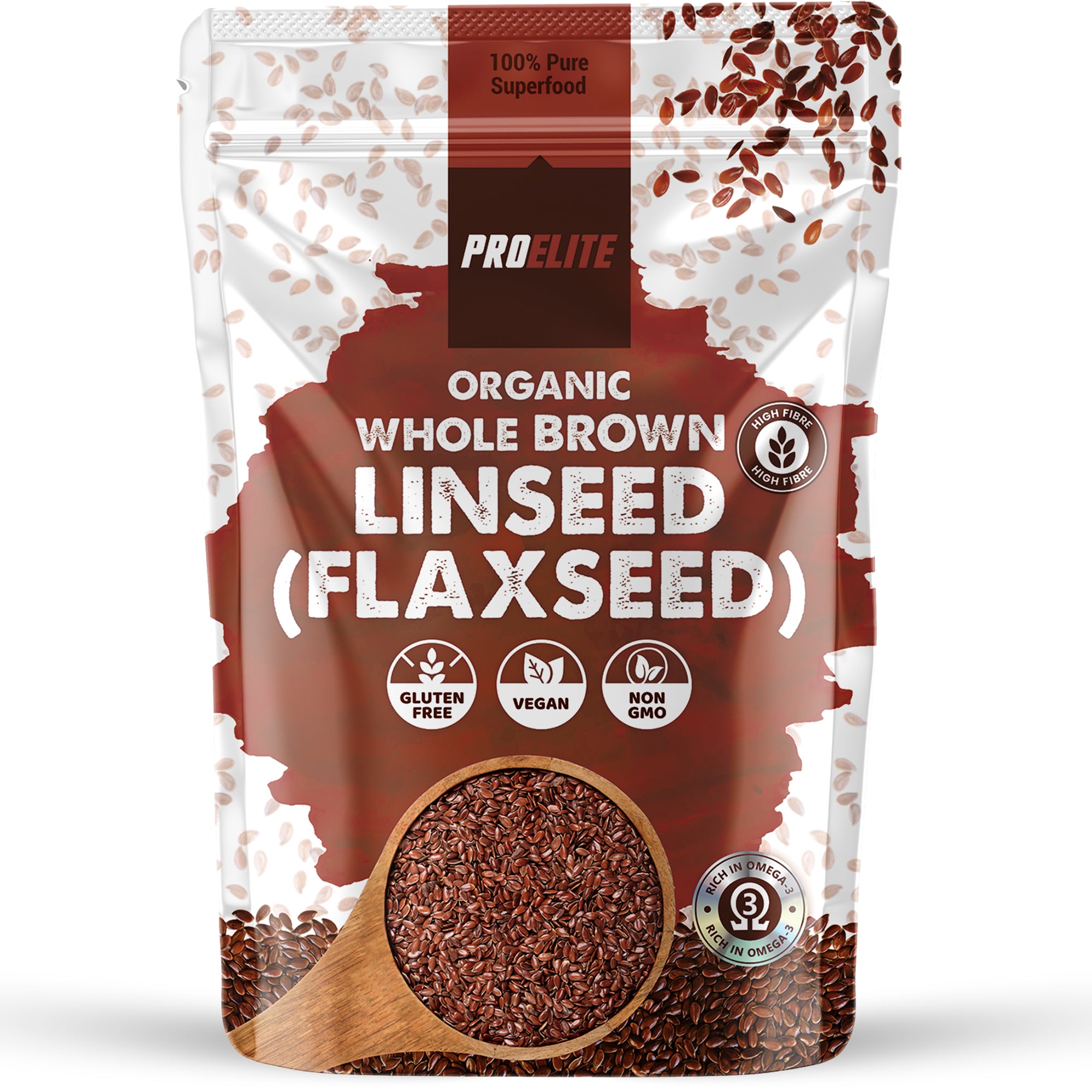 PROELITE Organic Whole Brown Linseed (Flaxseed)