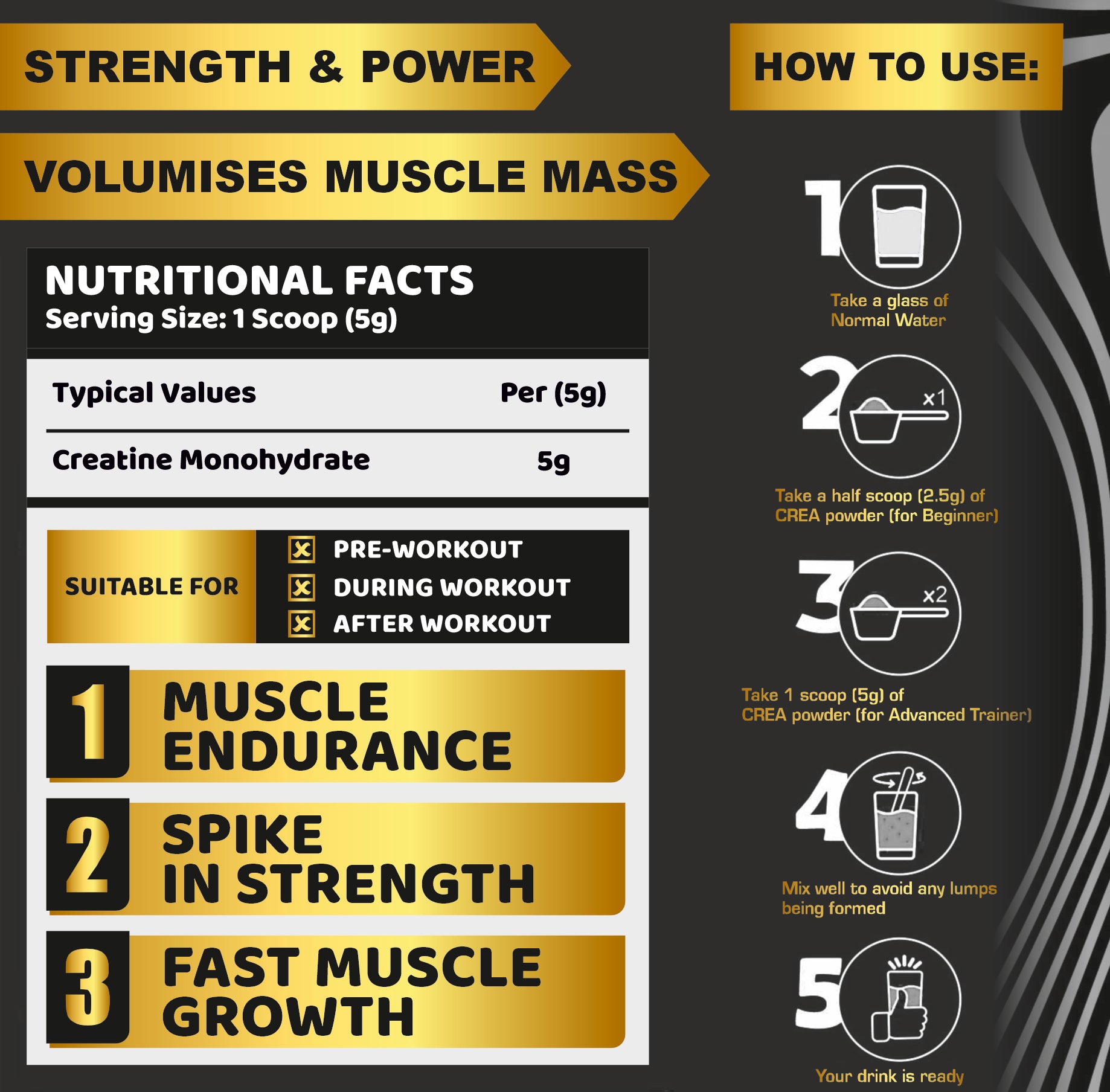 Pure Creatine Monohydrate Powder 1kg | Pro-Elite