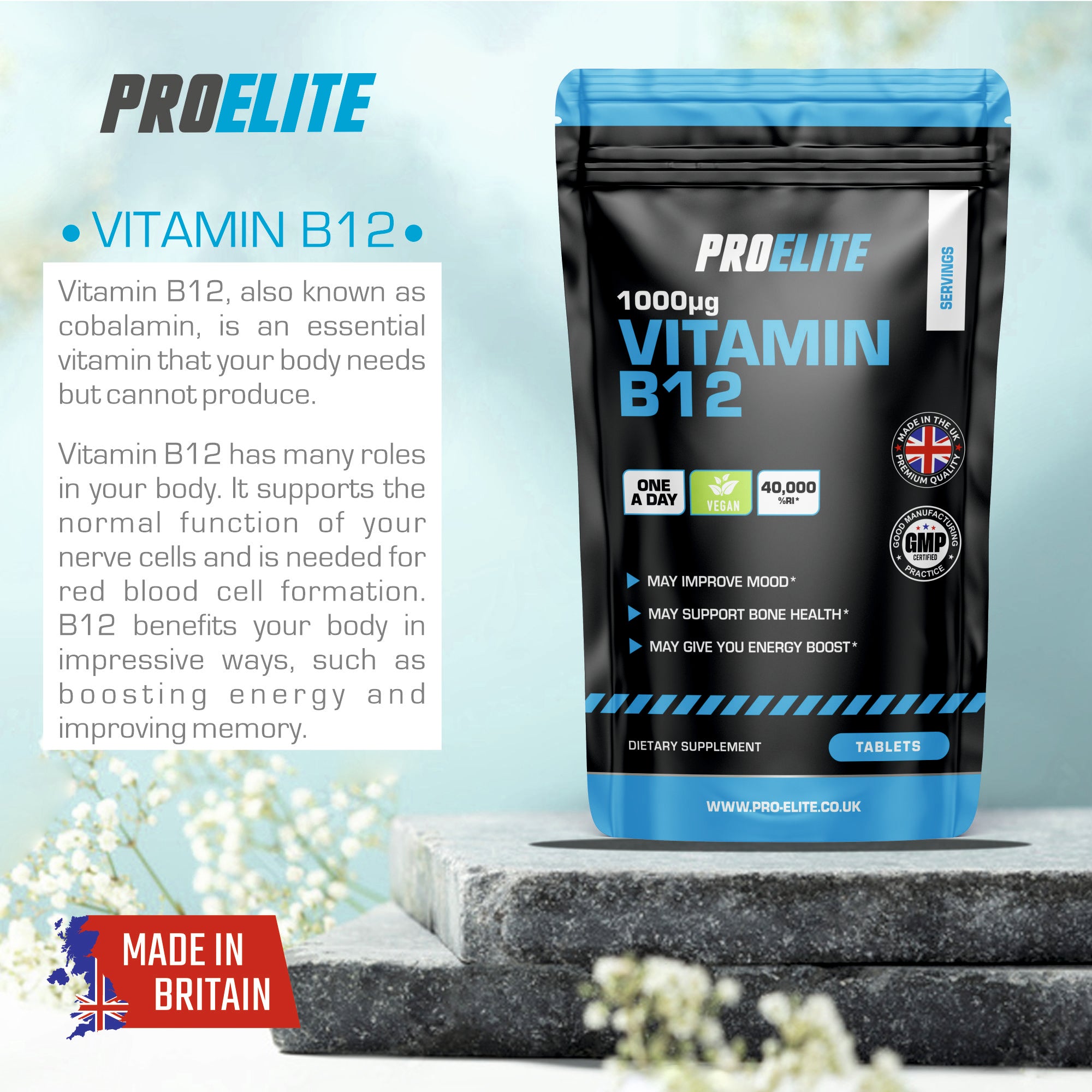 Vitamin B12 Tablets | Pro-Elite
