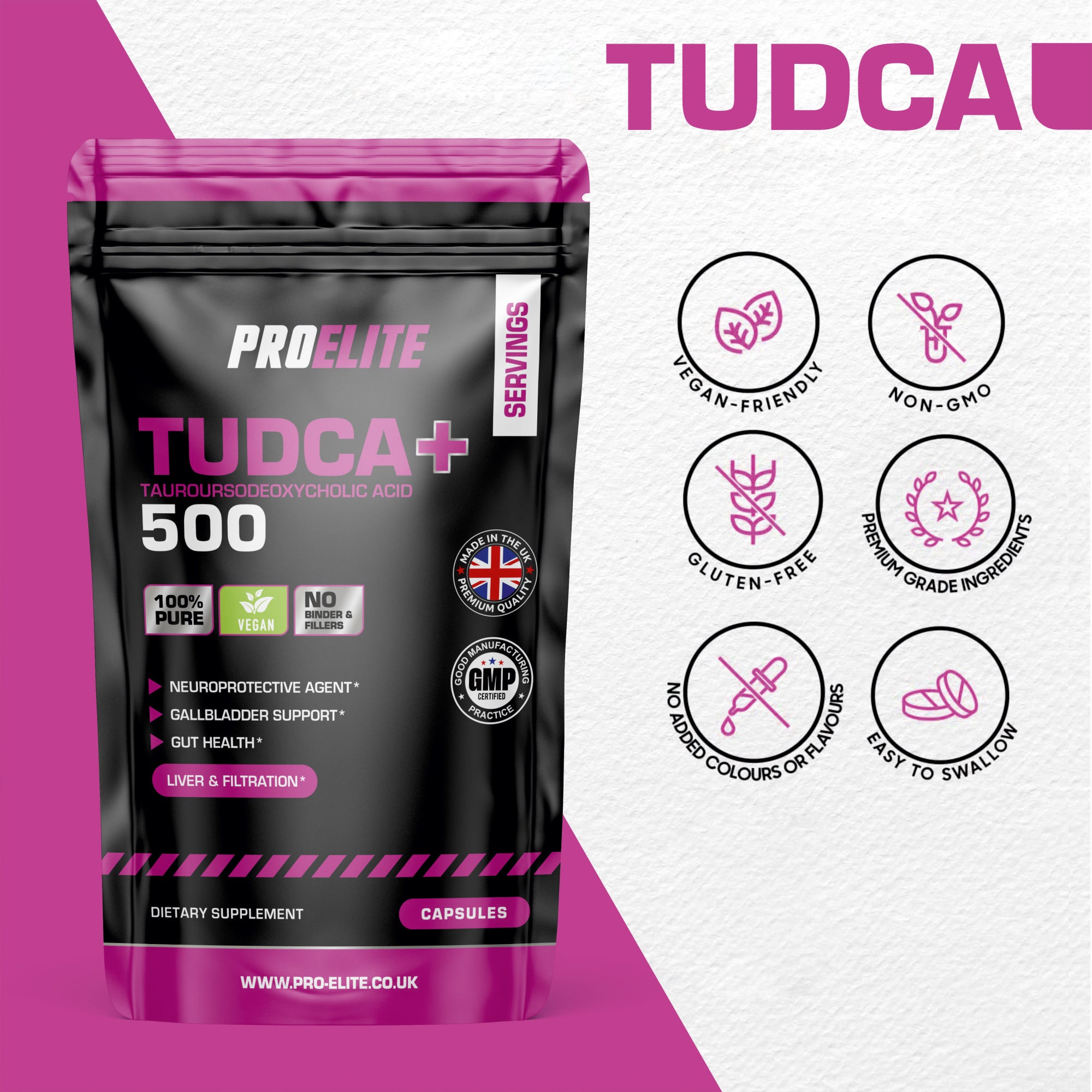 TUDCA Vegan Capsules | Pro-Elite