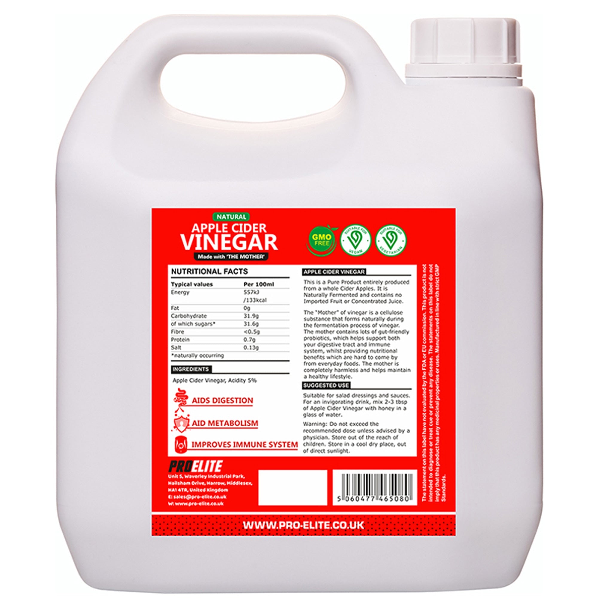 Apple Cider Vinegar with Mother | Pro-Elite