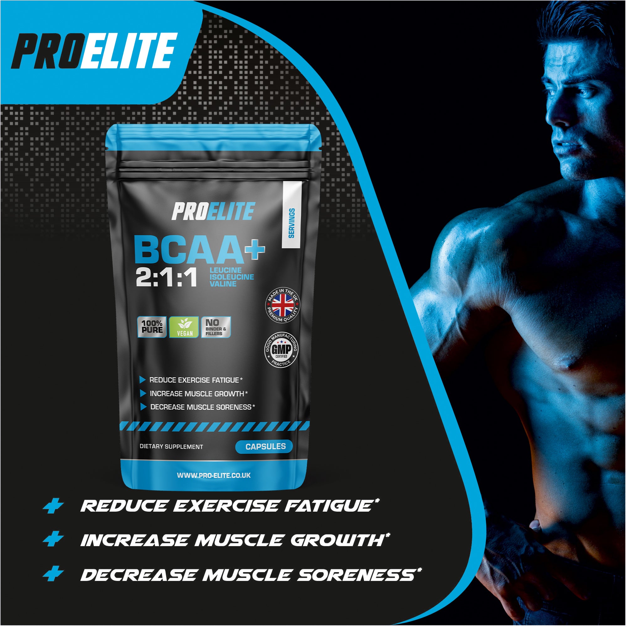 PROELITE BCAA 2:1:1 Vegan Capsules