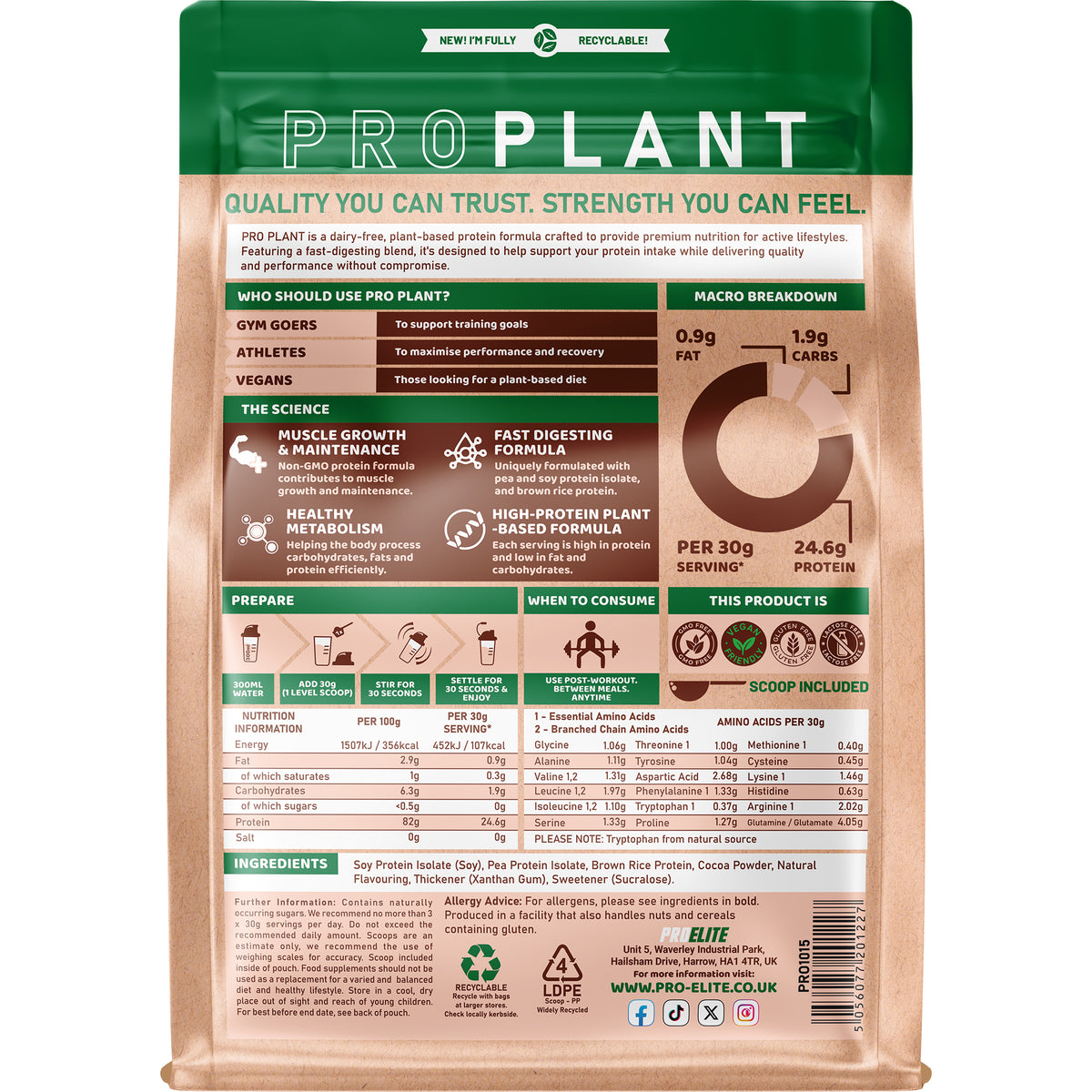 PROELITE Pro Plant Protein 1kg