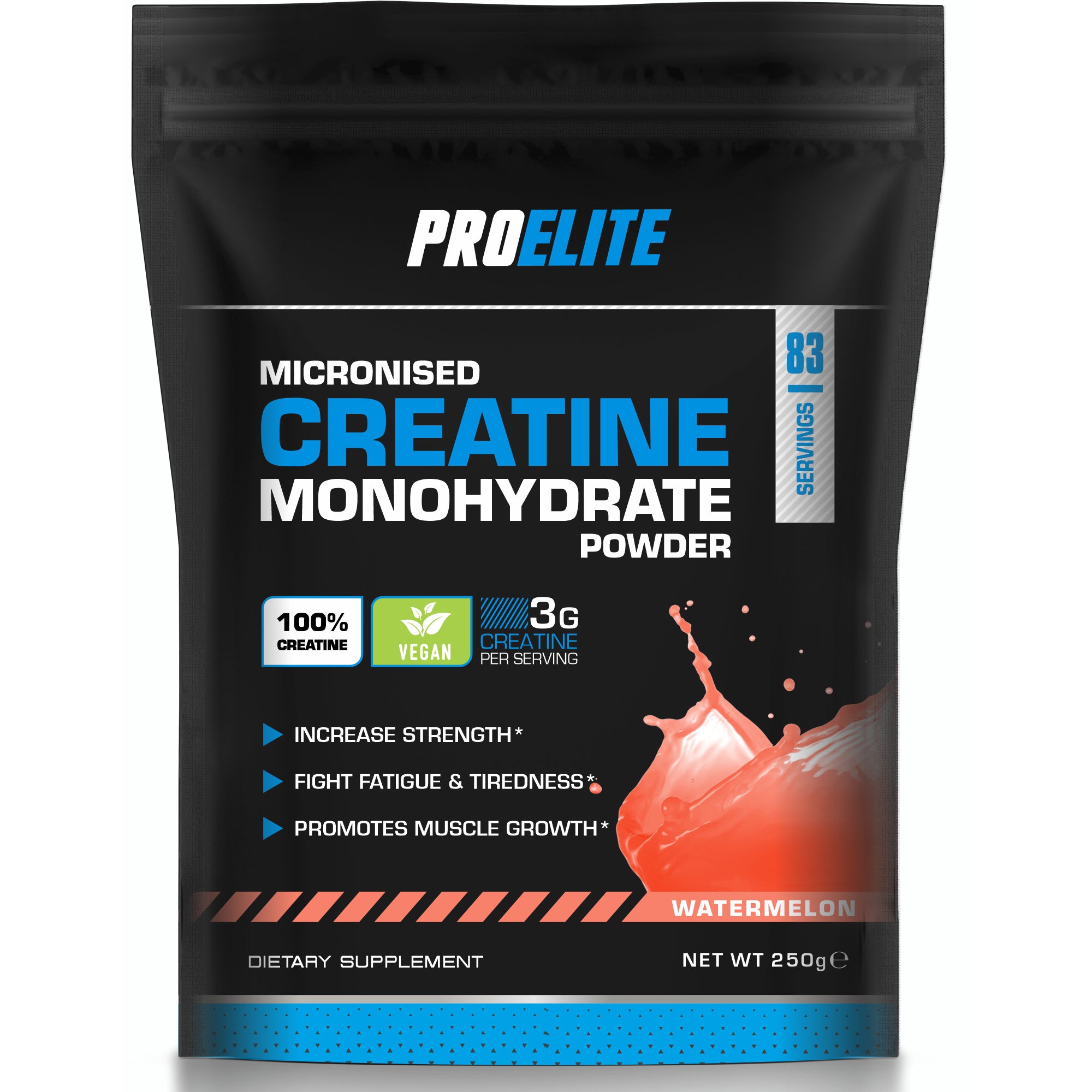 Creatine Monohydrate Pouch 250g | Pro-Elite