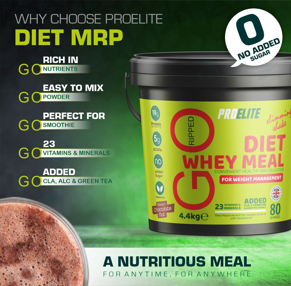 Diet Whey Meal 4.4kg Bucket | Pro-Elite
