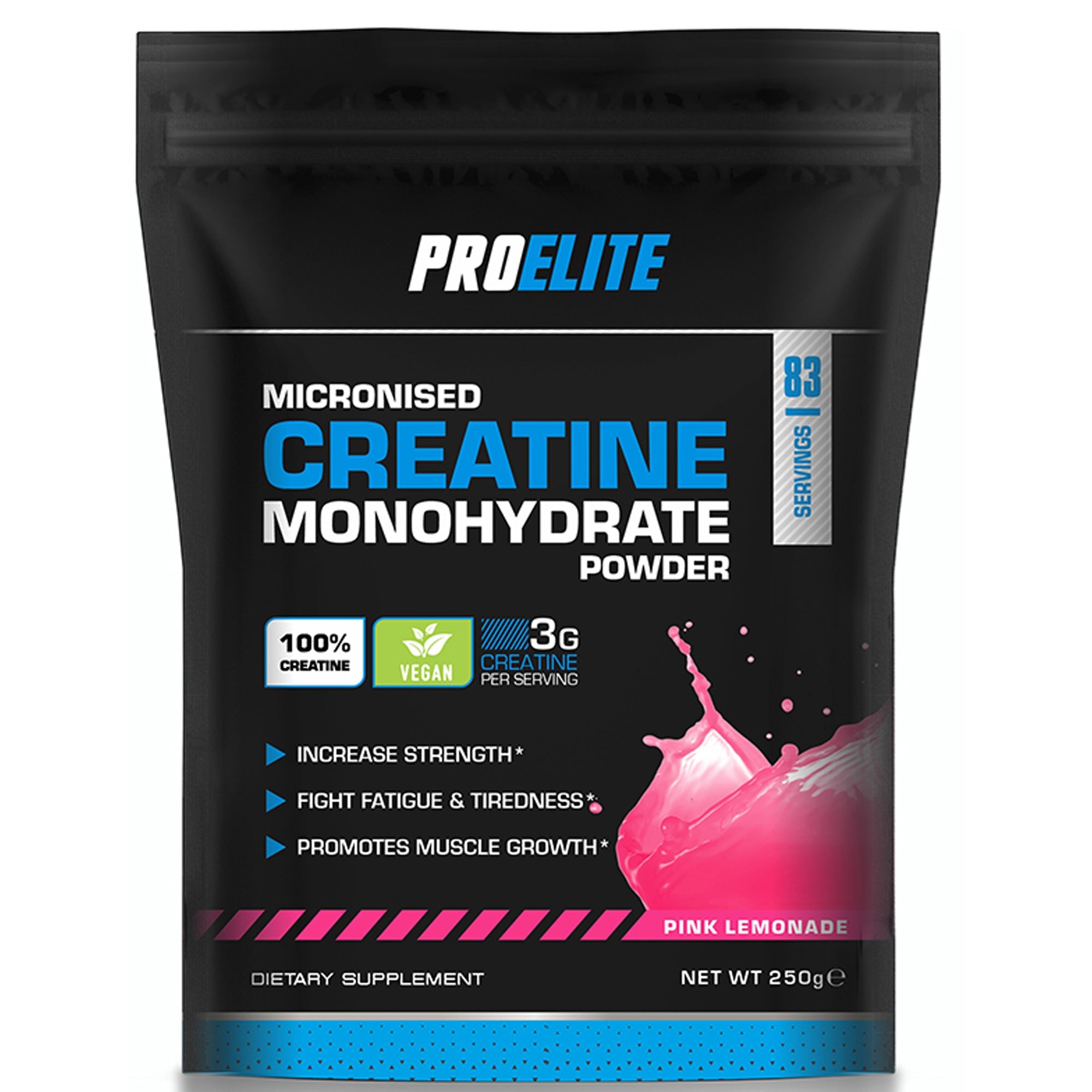 Creatine Monohydrate Pouch 250g | Pro-Elite