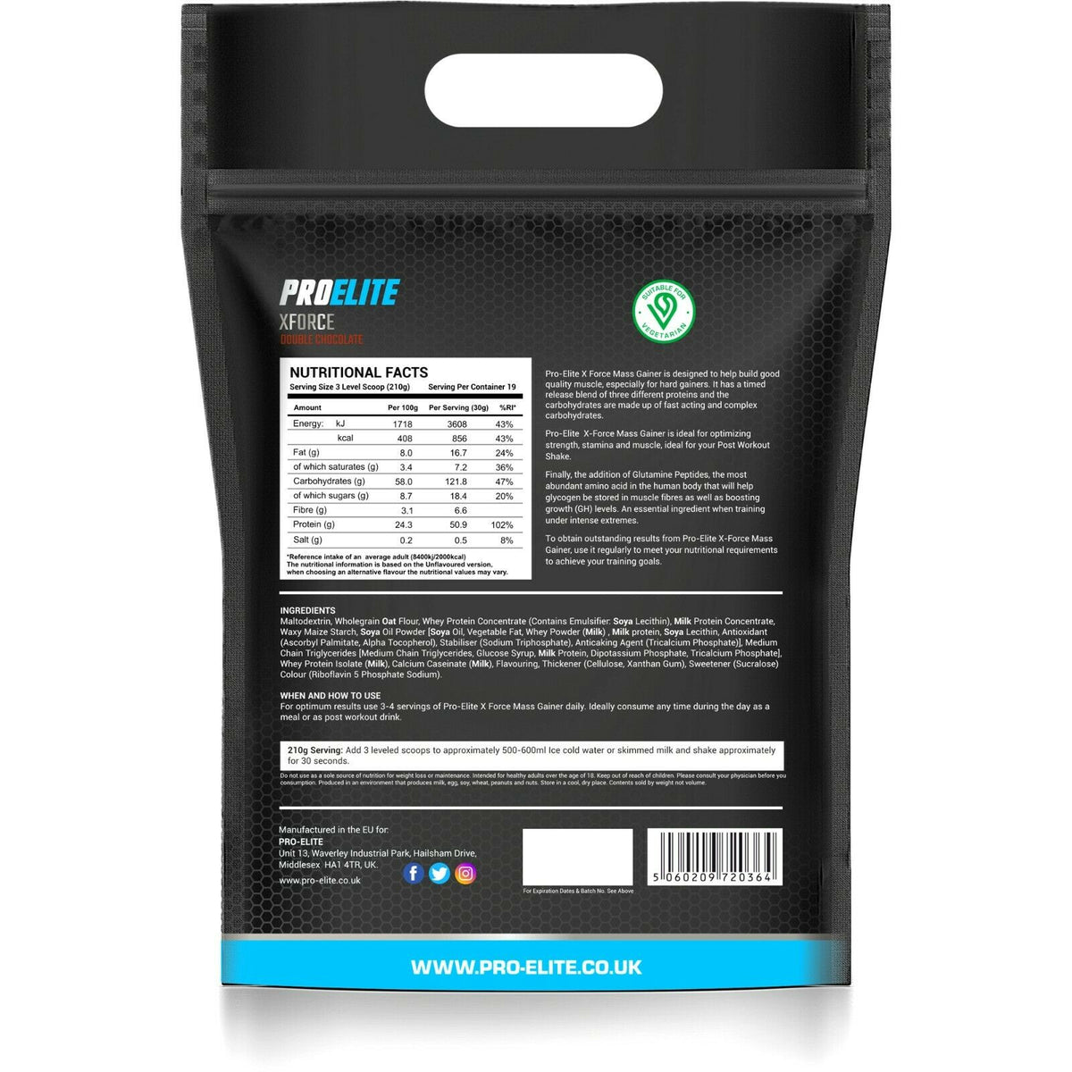 XForce Mass Gainer Pouch | Pro-Elite