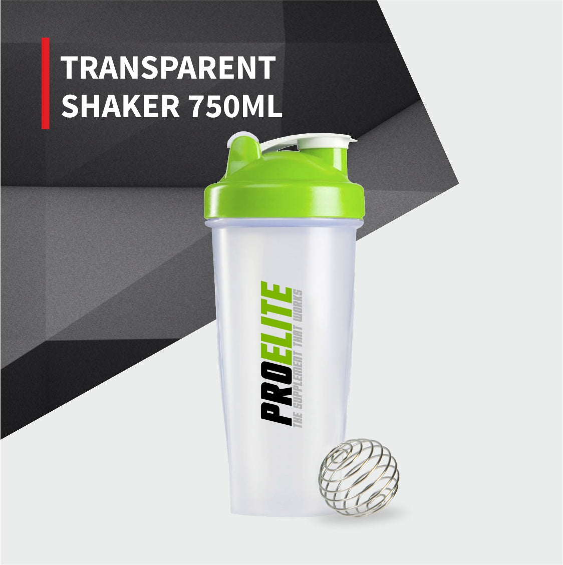 Transparent Shaker With Hook 700ml | Pro-Elite