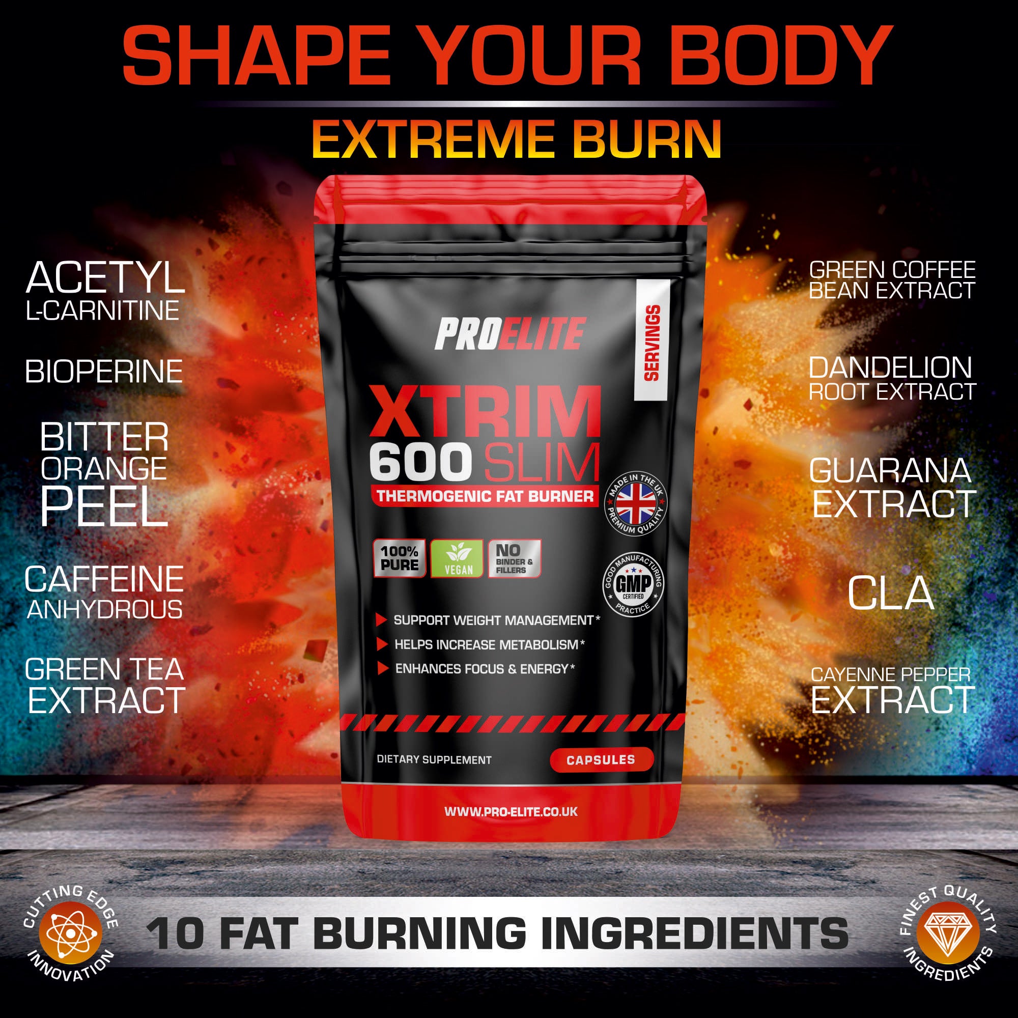 PROELITE Xtrim Slim Vegan Capsules