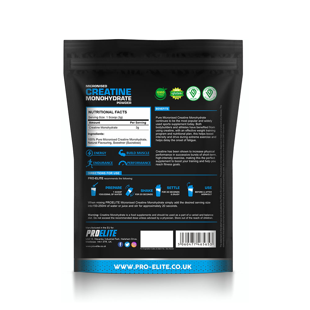 Creatine Monohydrate Pouch 250g | Pro-Elite
