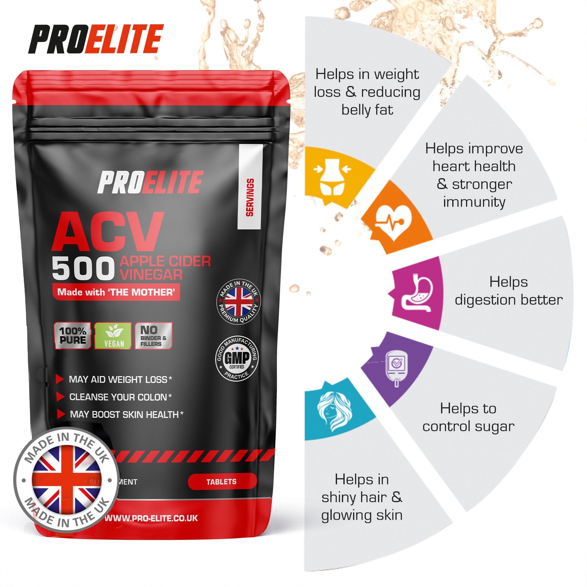 PROELITE Apple Cider Vinegar Tablets