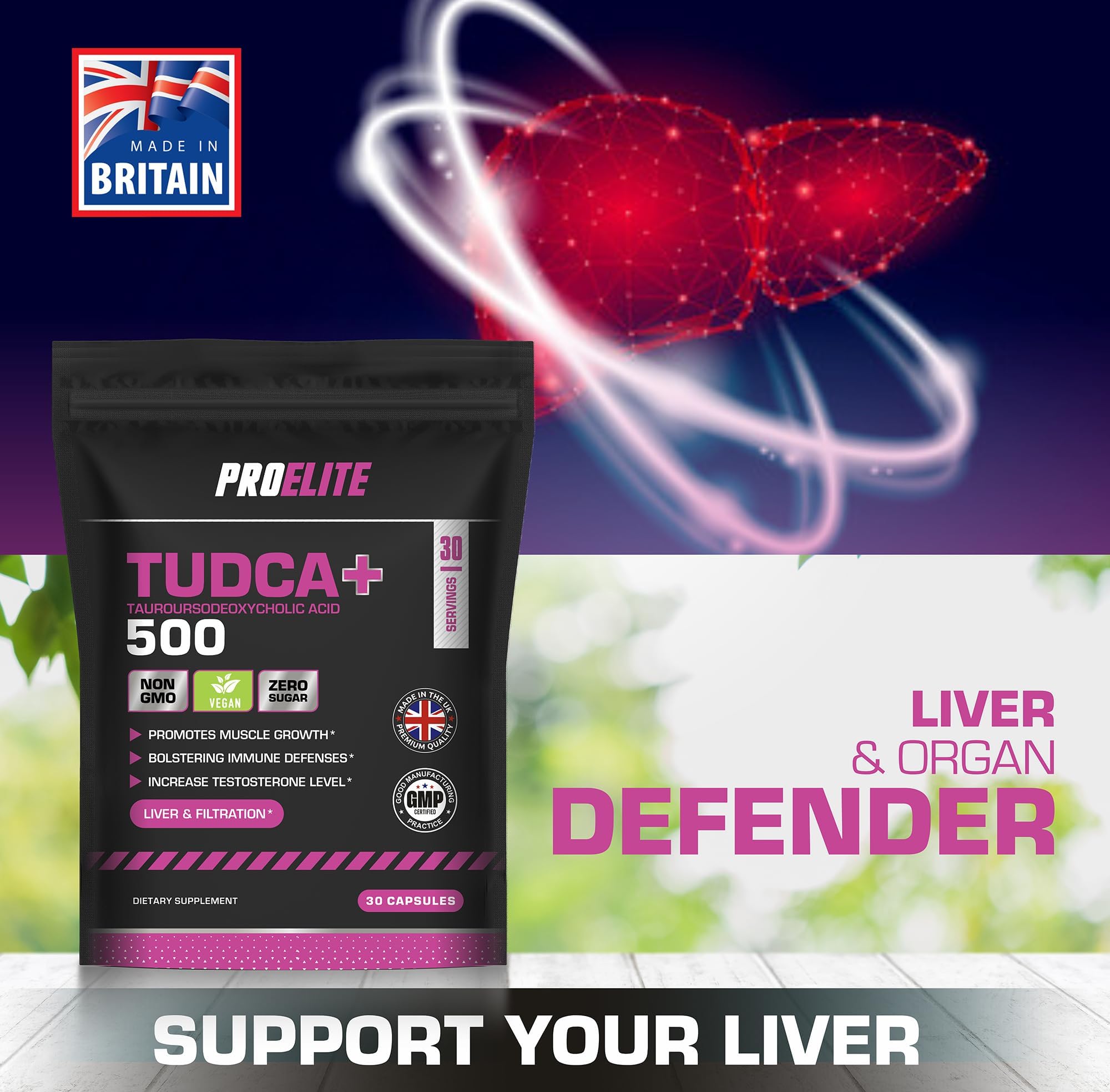 TUDCA Vegan Capsules | Pro-Elite