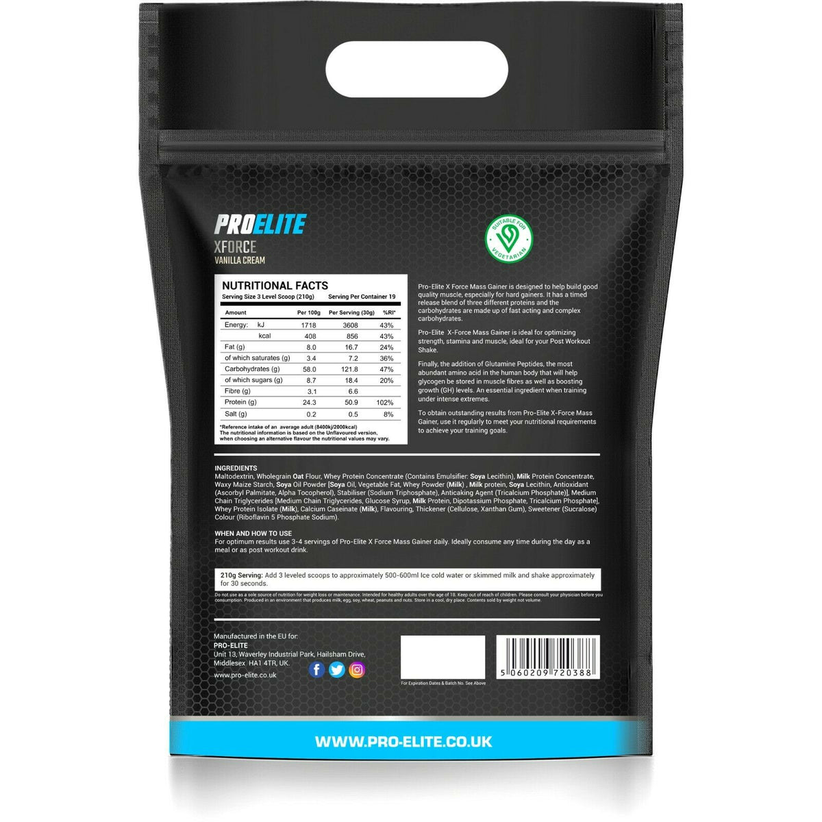 XForce Mass Gainer Pouch | Pro-Elite