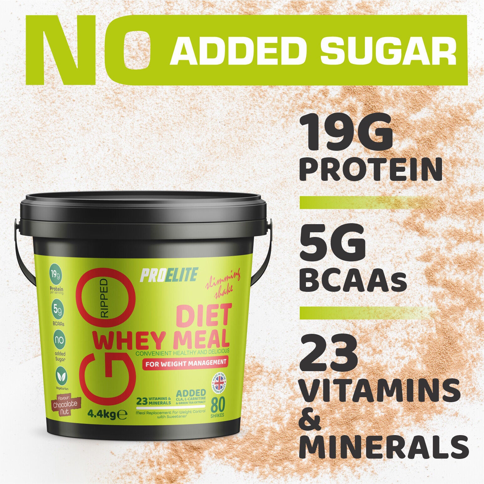 PROELITE Diet Whey Meal 4.4kg Bucket