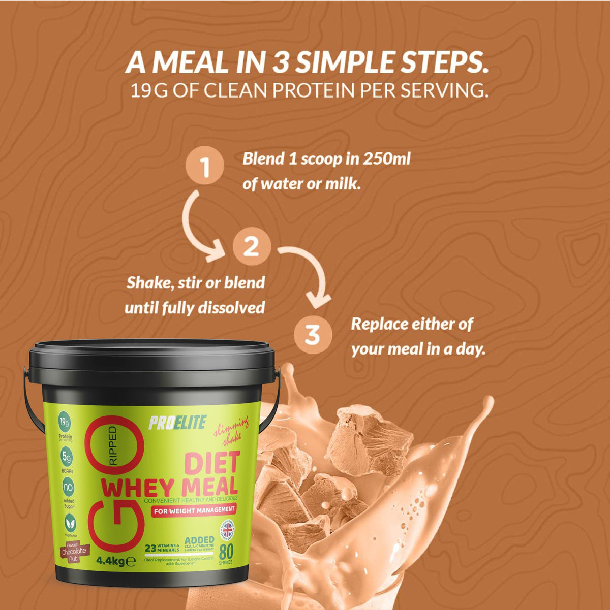 Diet Whey Meal 4.4kg Bucket | Pro-Elite