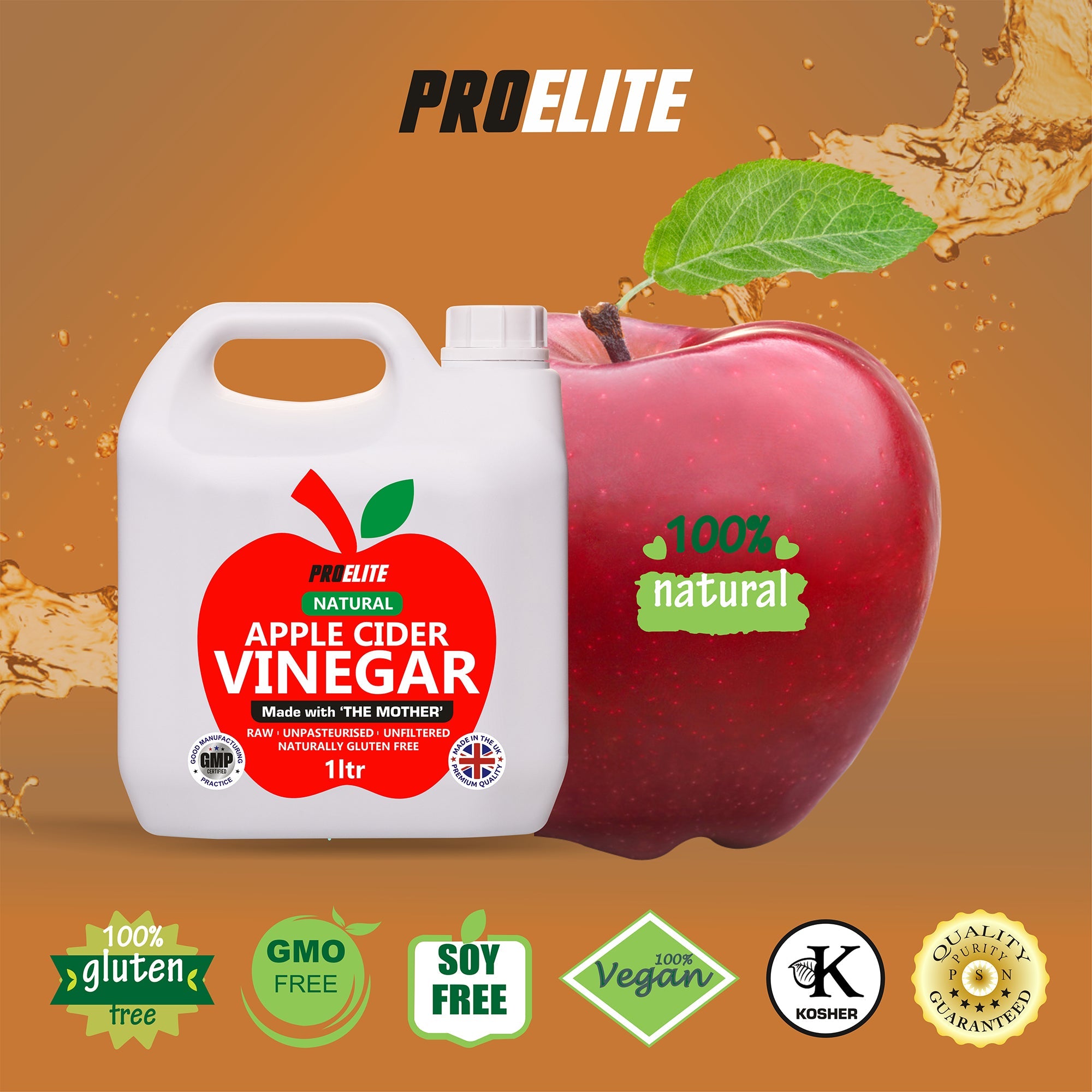 Apple Cider Vinegar with Mother | Pro-Elite