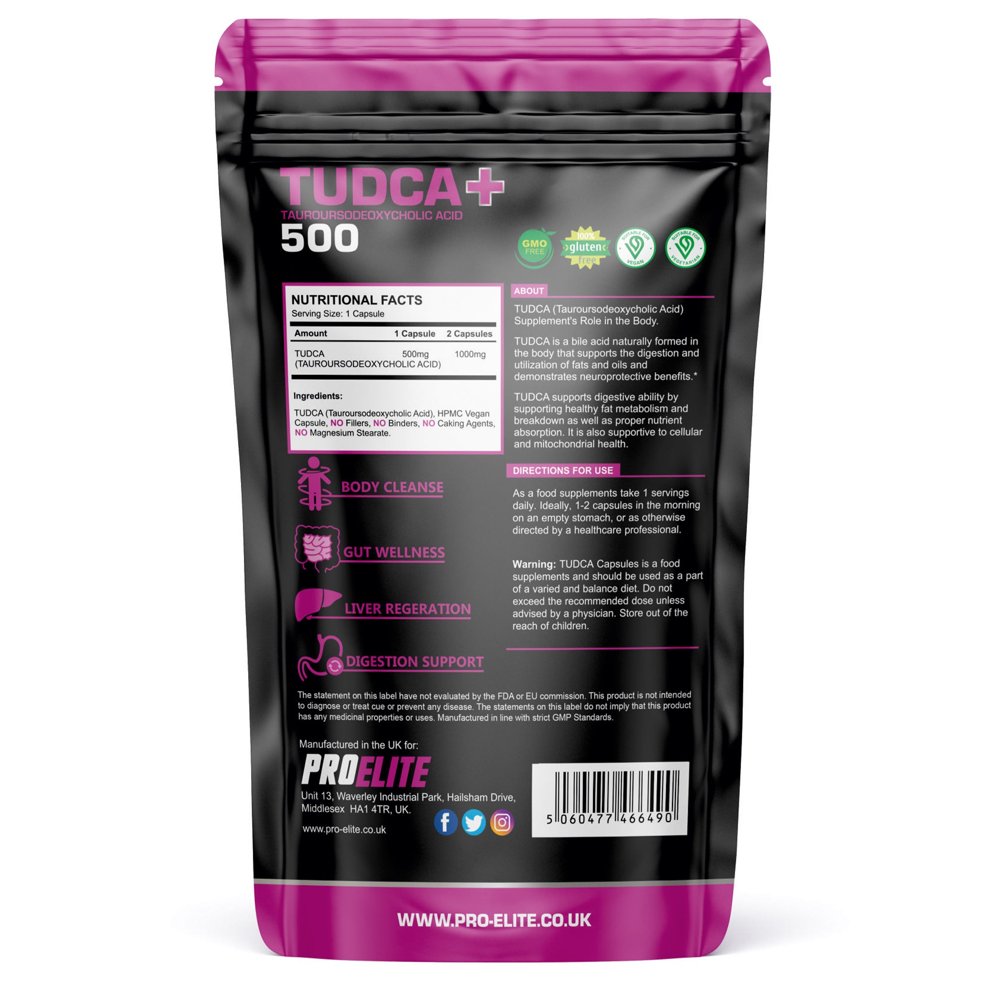 TUDCA Vegan Capsules | Pro-Elite