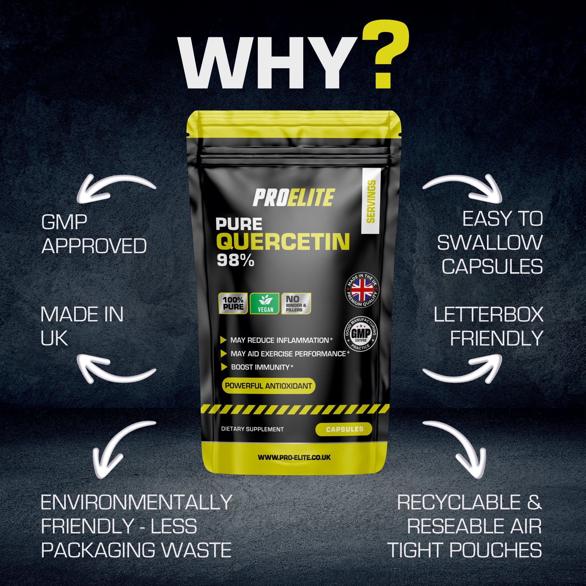 Quercetin Vegan Capsules | Pro-Elite
