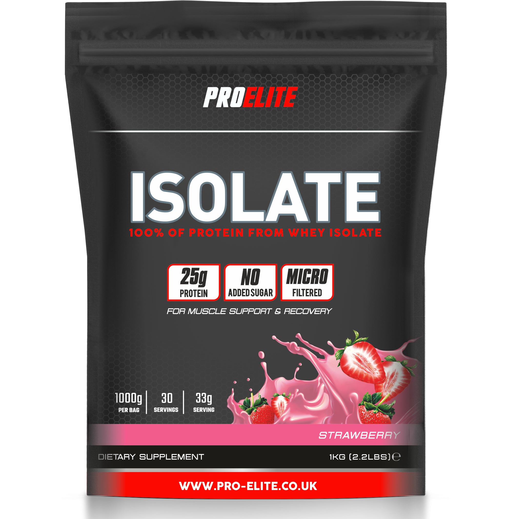 Whey Isolate Protein Powder 1kg, 2.5kg & 5kg | Pro-Elite