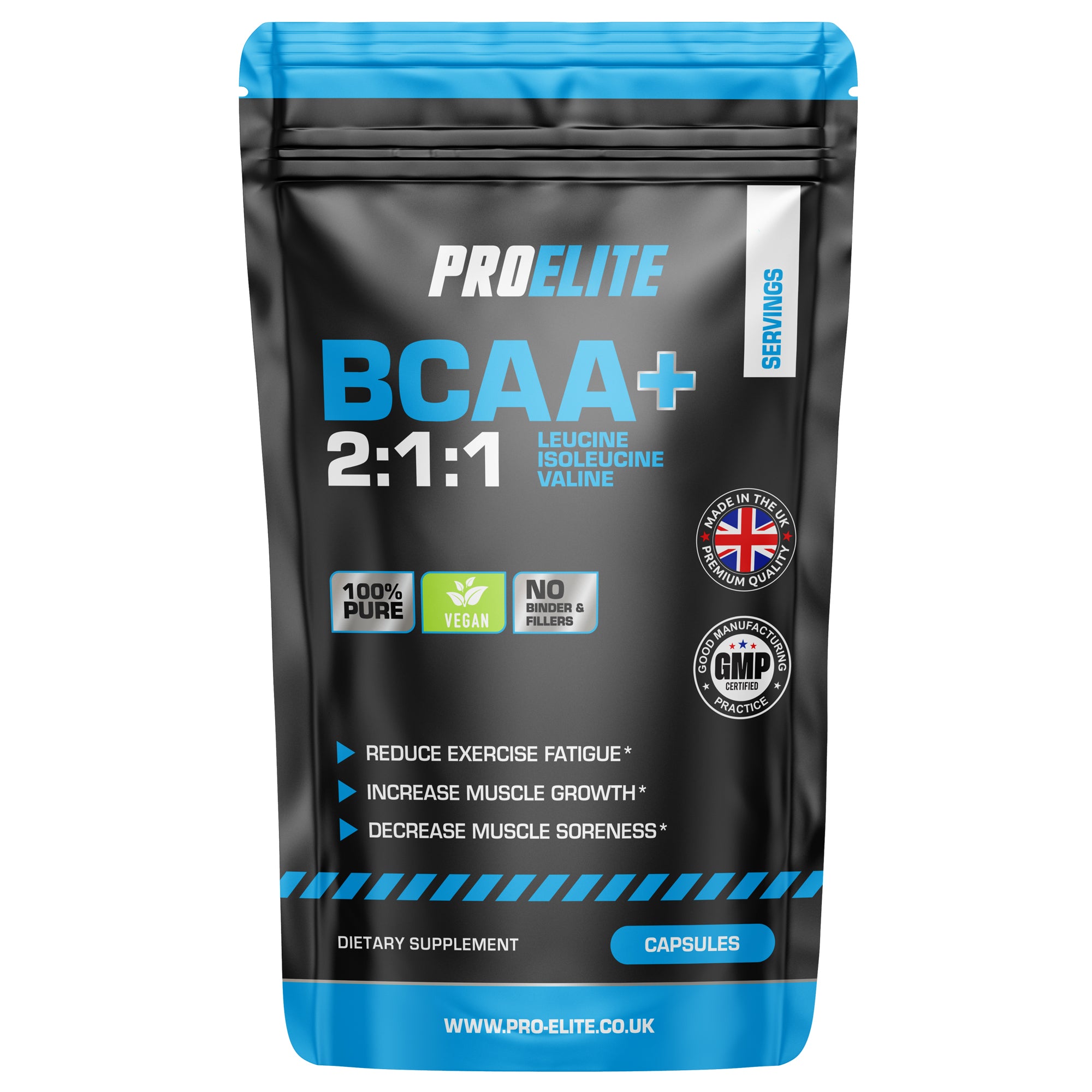 BCAA 2:1:1 Vegan Capsules | Pro-Elite
