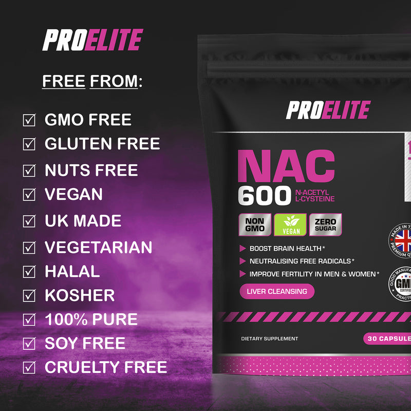 Pro-Elite NAC N-ACETYL L-CYSTEINE Vegan Capsules