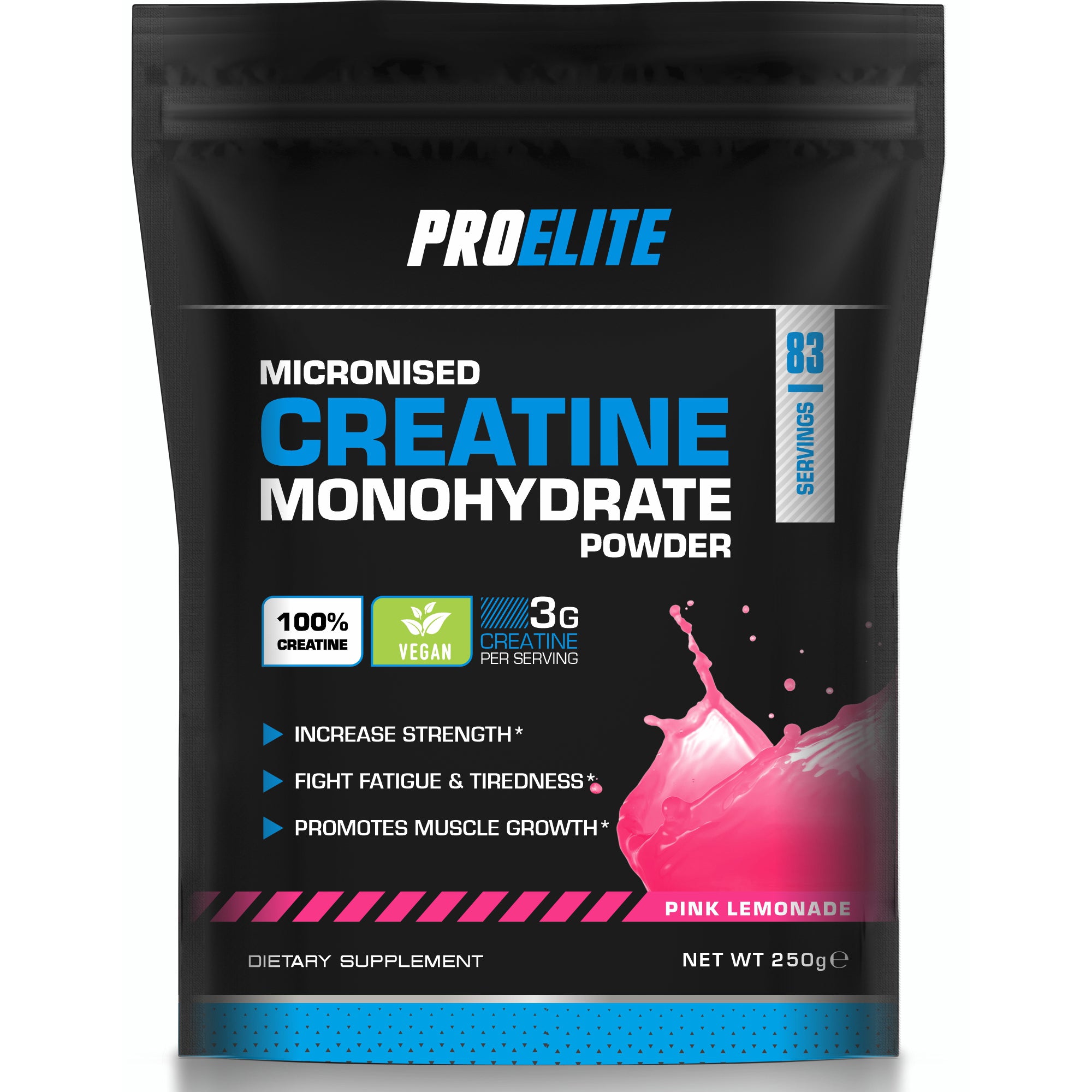Creatine Monohydrate Pouch 250g | Pro-Elite