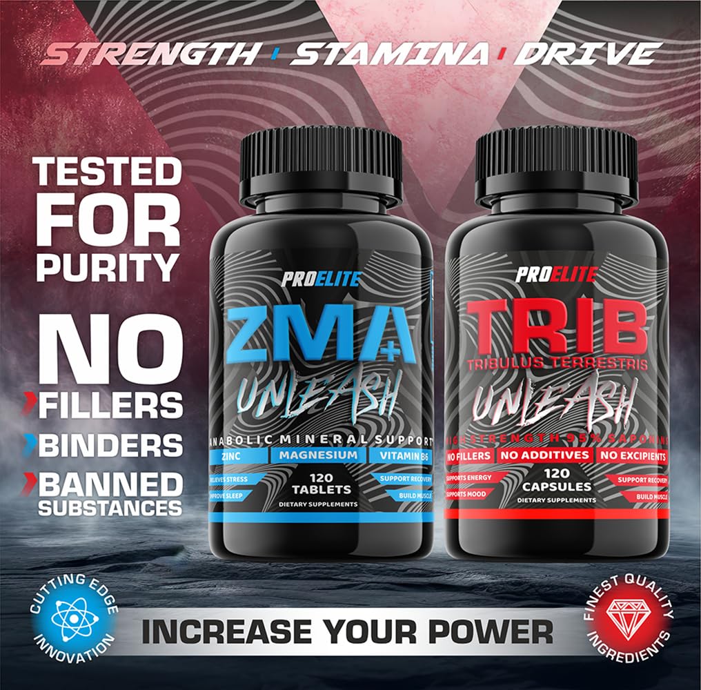 ZMB6+ - 120 Tablets (Bottle) + Tribulus Terrestris - 120 Capsules (Bottle) | Pro-Elite