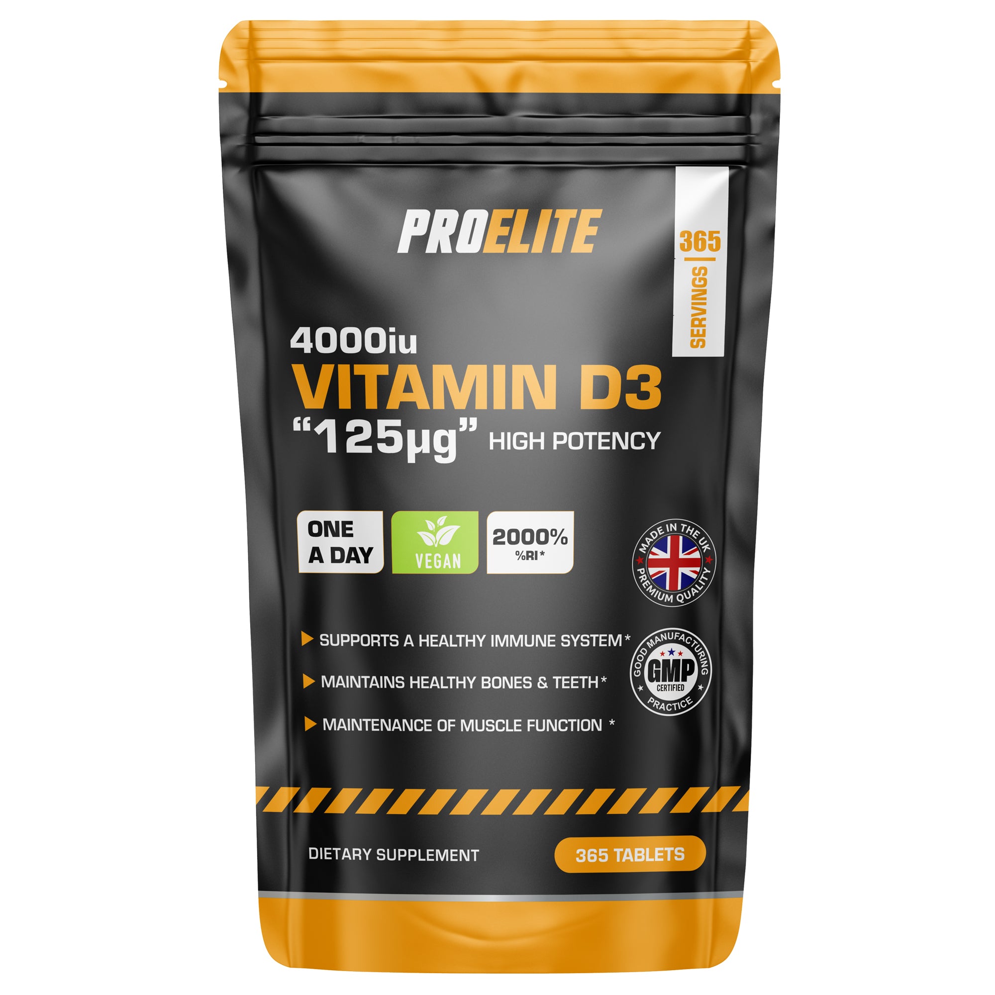 PROELITE Vitamin D3 4000iu Vegan Tablets