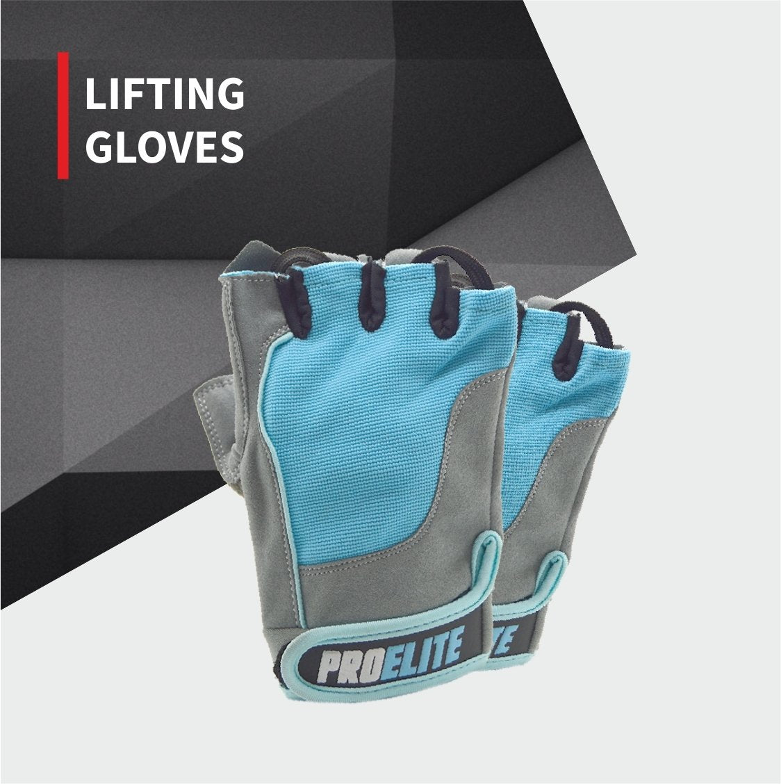 Weight Lifting Gloves - Sky Blue/Grey | Pro-Elite