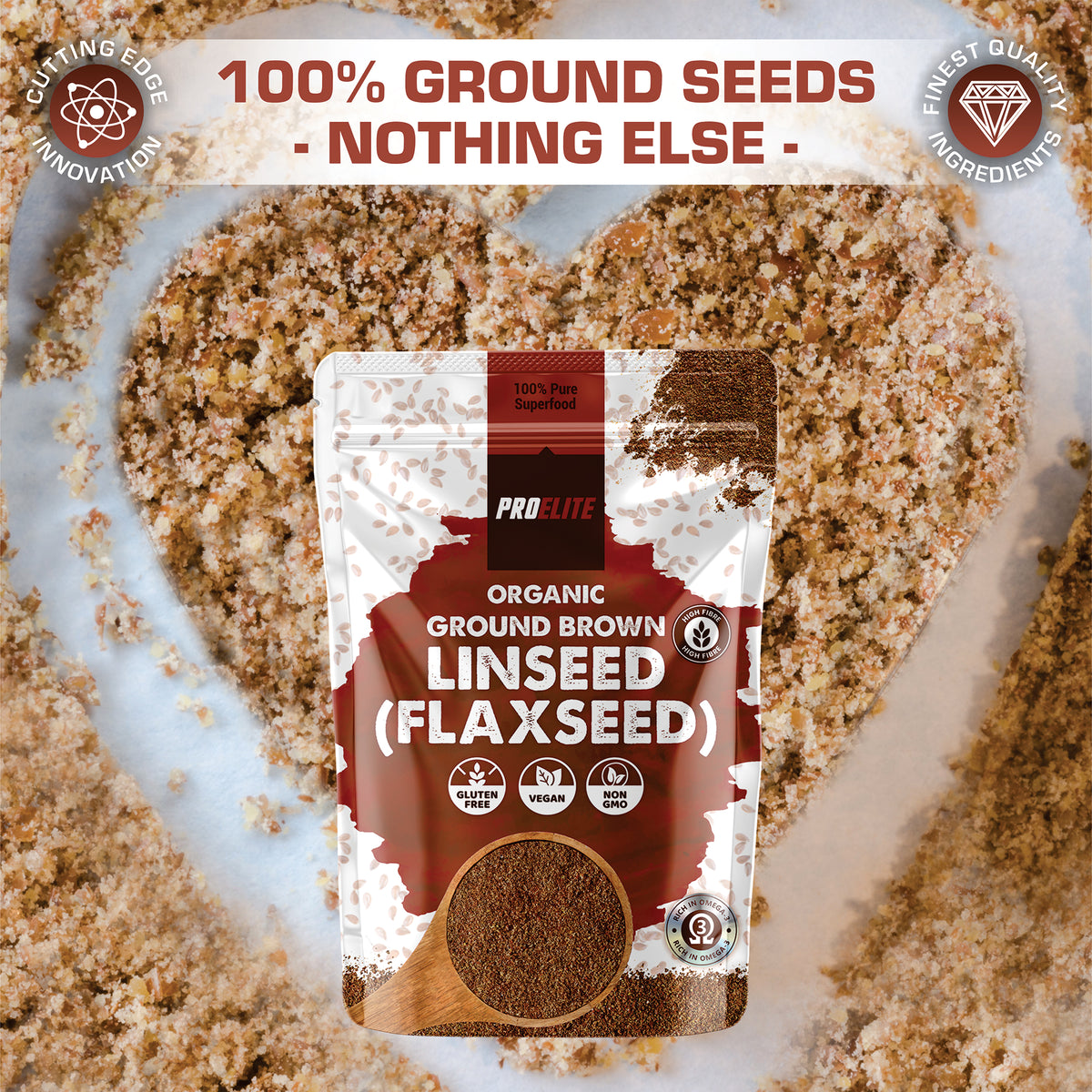 PROELITE Organic Ground Brown Linseed (Flaxseed)