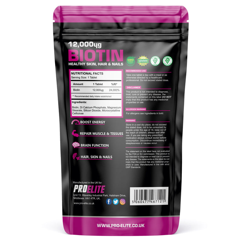 PROELITE Biotin 12,000ug Tablets