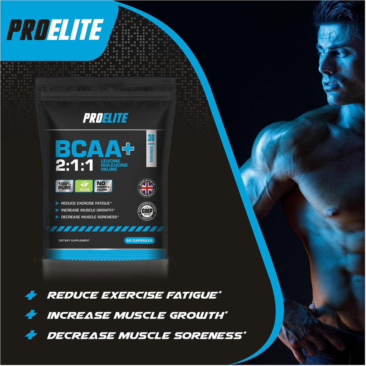 BCAA 2:1:1 Vegan Capsules | Pro-Elite