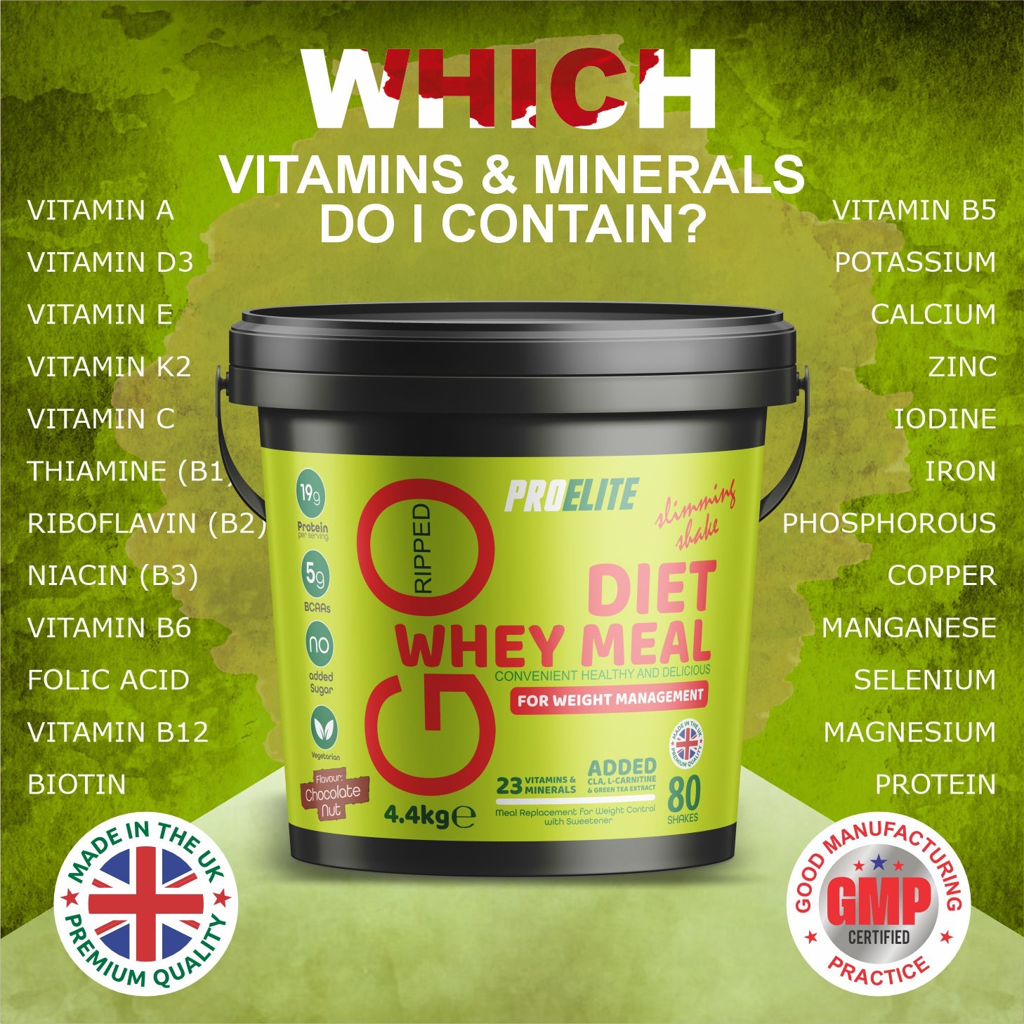 Diet Whey Meal 4.4kg Bucket | Pro-Elite