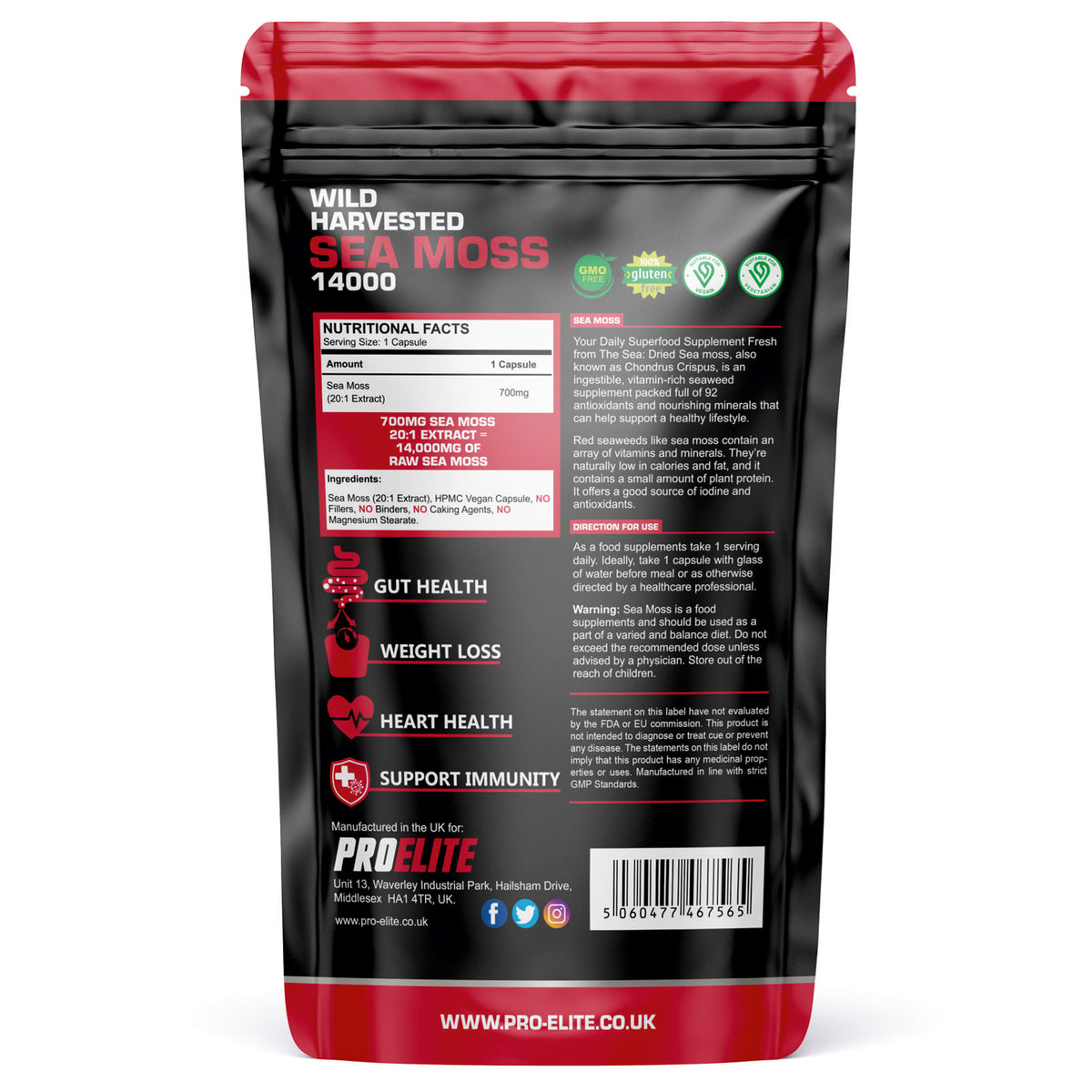 Sea Moss Vegan Capsules | Pro-Elite